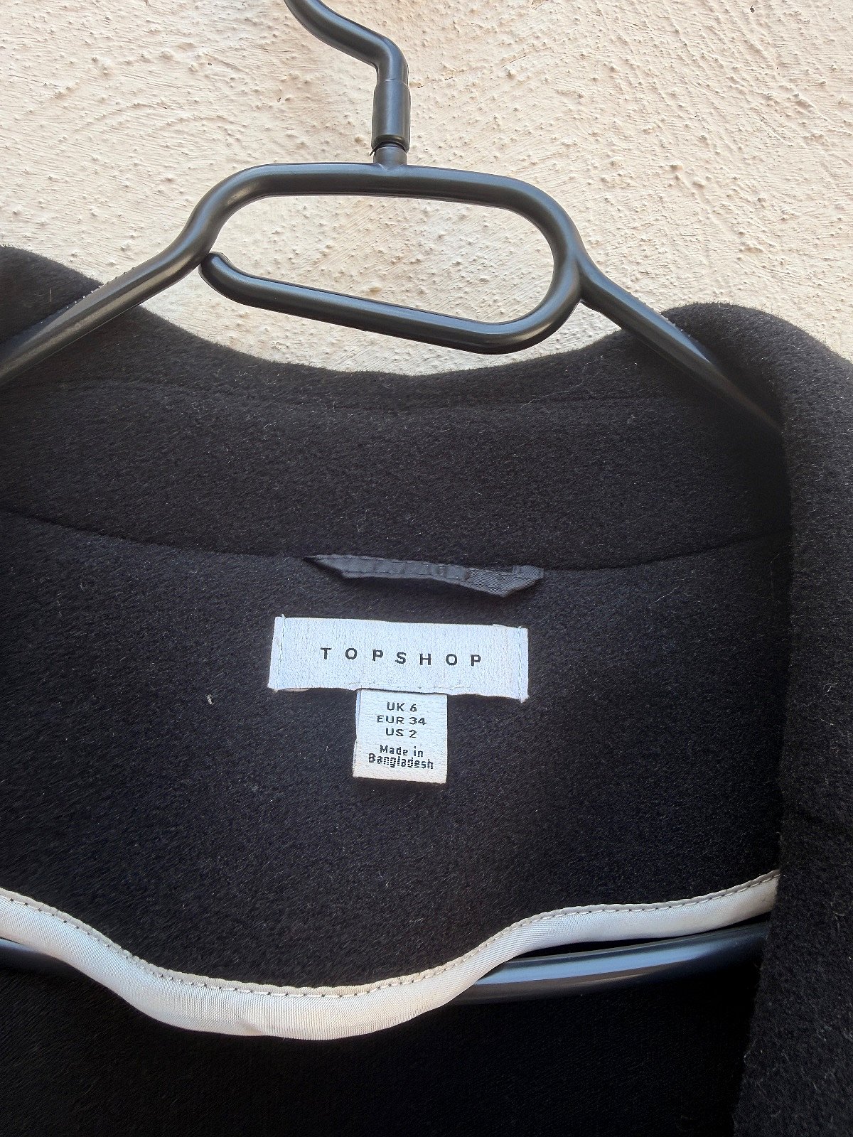 Topshop Petite Coat in Black, photo 3