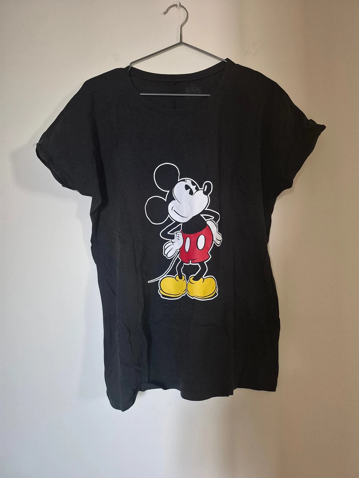 T-shirt com estampado do Mickey Mouse preto, tamanho L, fotografia 2