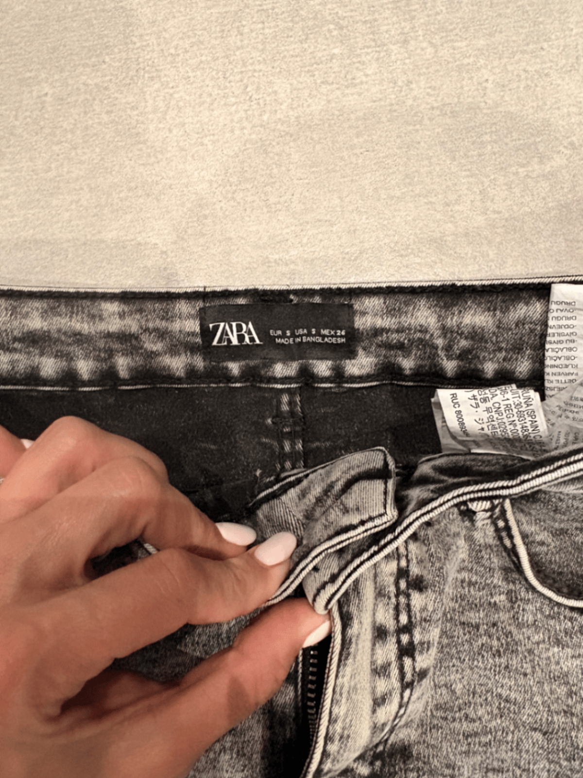 ZARA Acid Wash Denim Skirt - photo 2