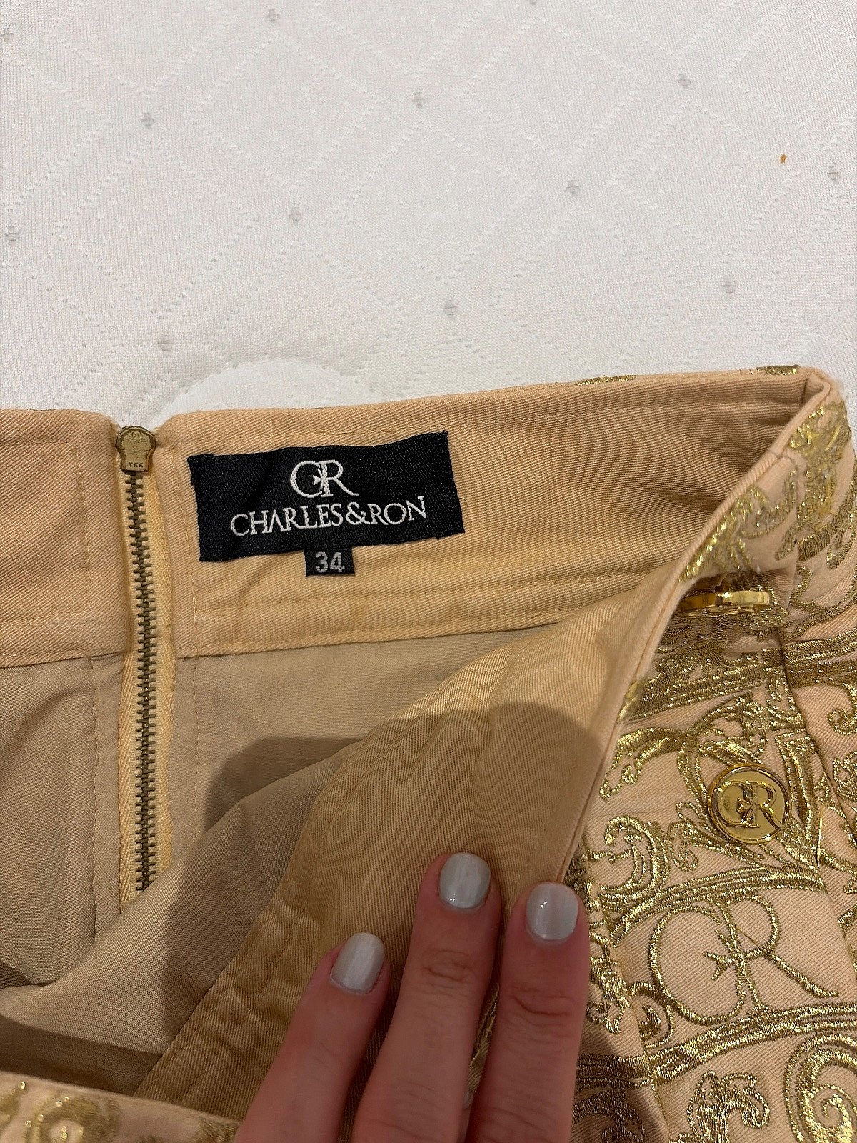 Charles & Ron Gold Embroidered Skirt - photo 2