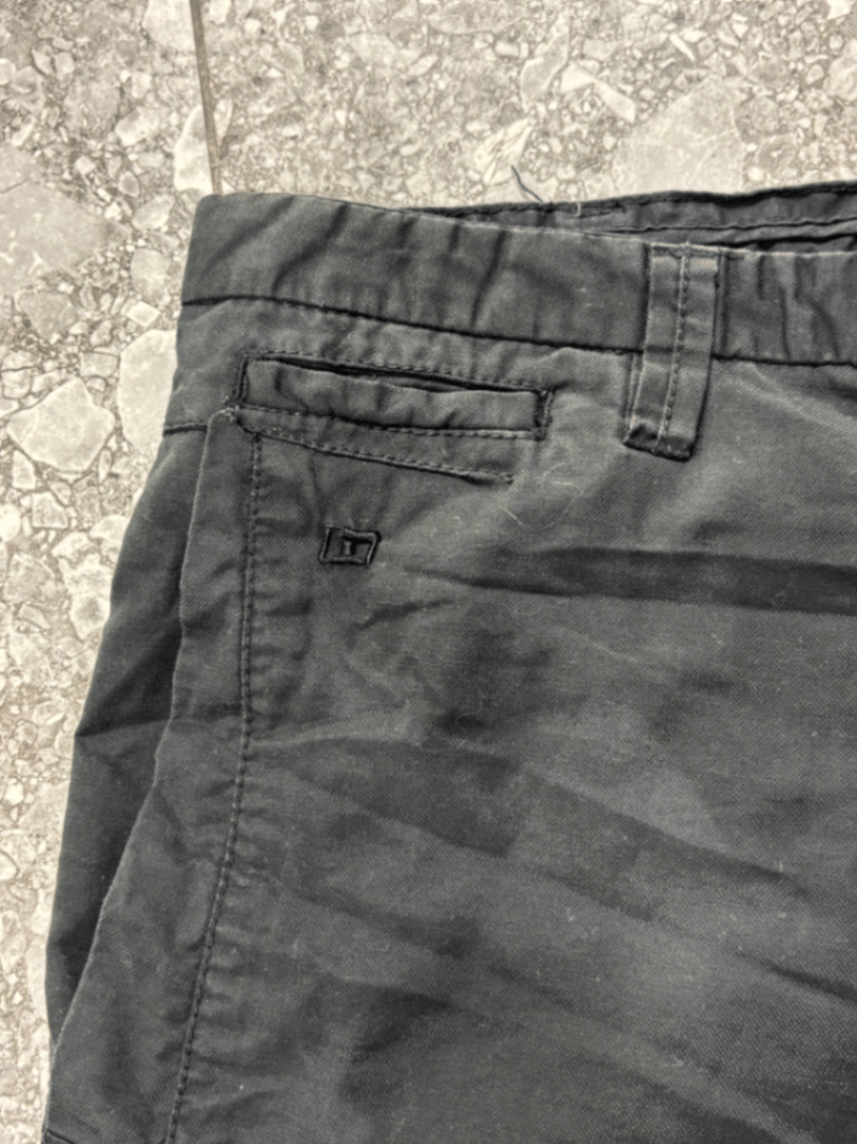 Black Blend Cotton Cargo Shorts - photo 2