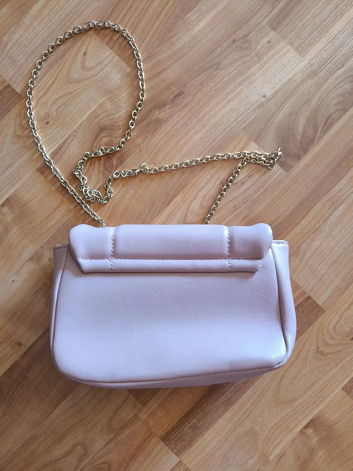 Pink faux leather shoulder bag, photo 4