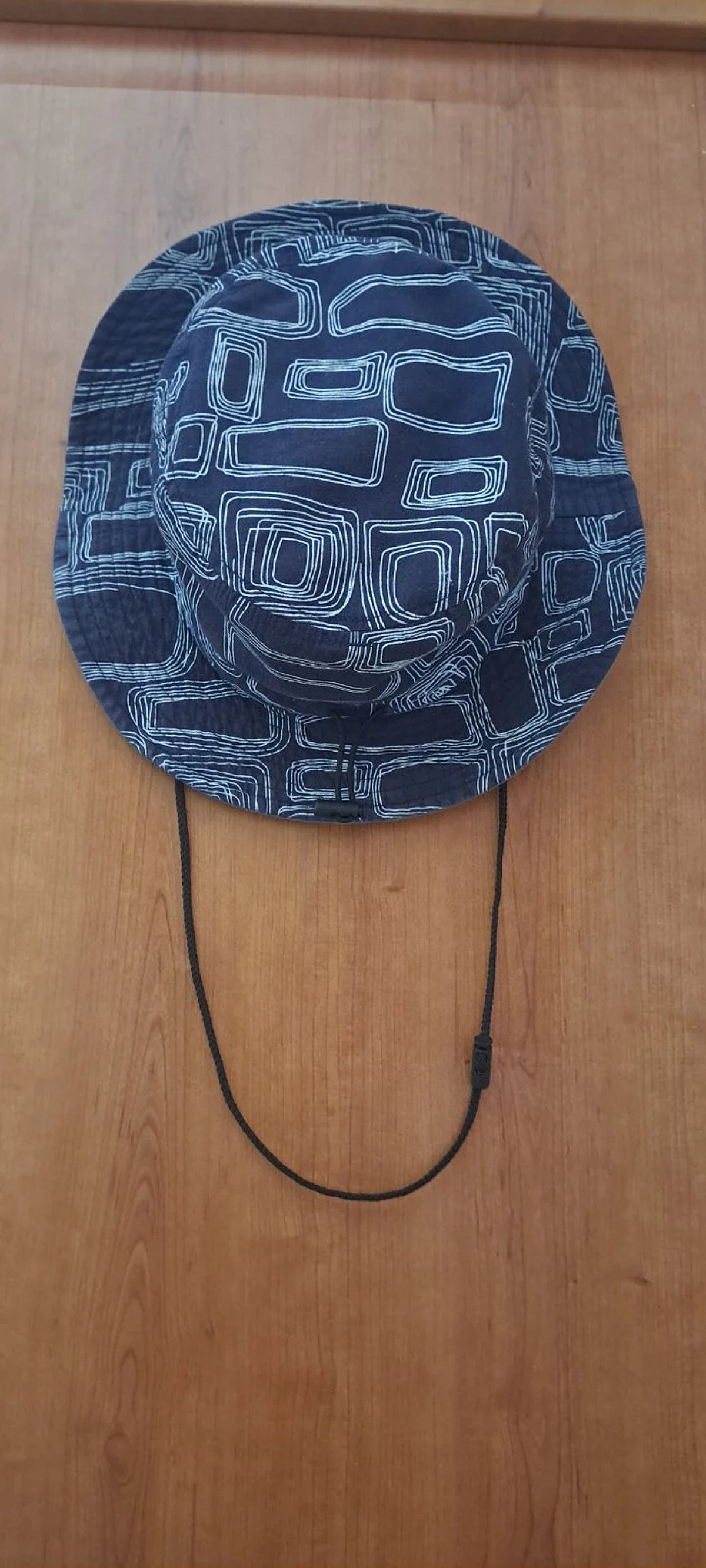 Khat Patterned Navy Bucket Hat, photo 3