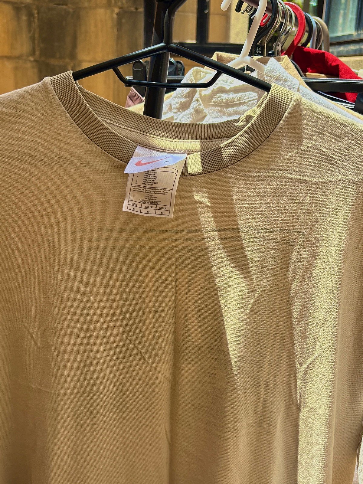 Distressed Nike Beige Graphic T-Shirt, photo 2