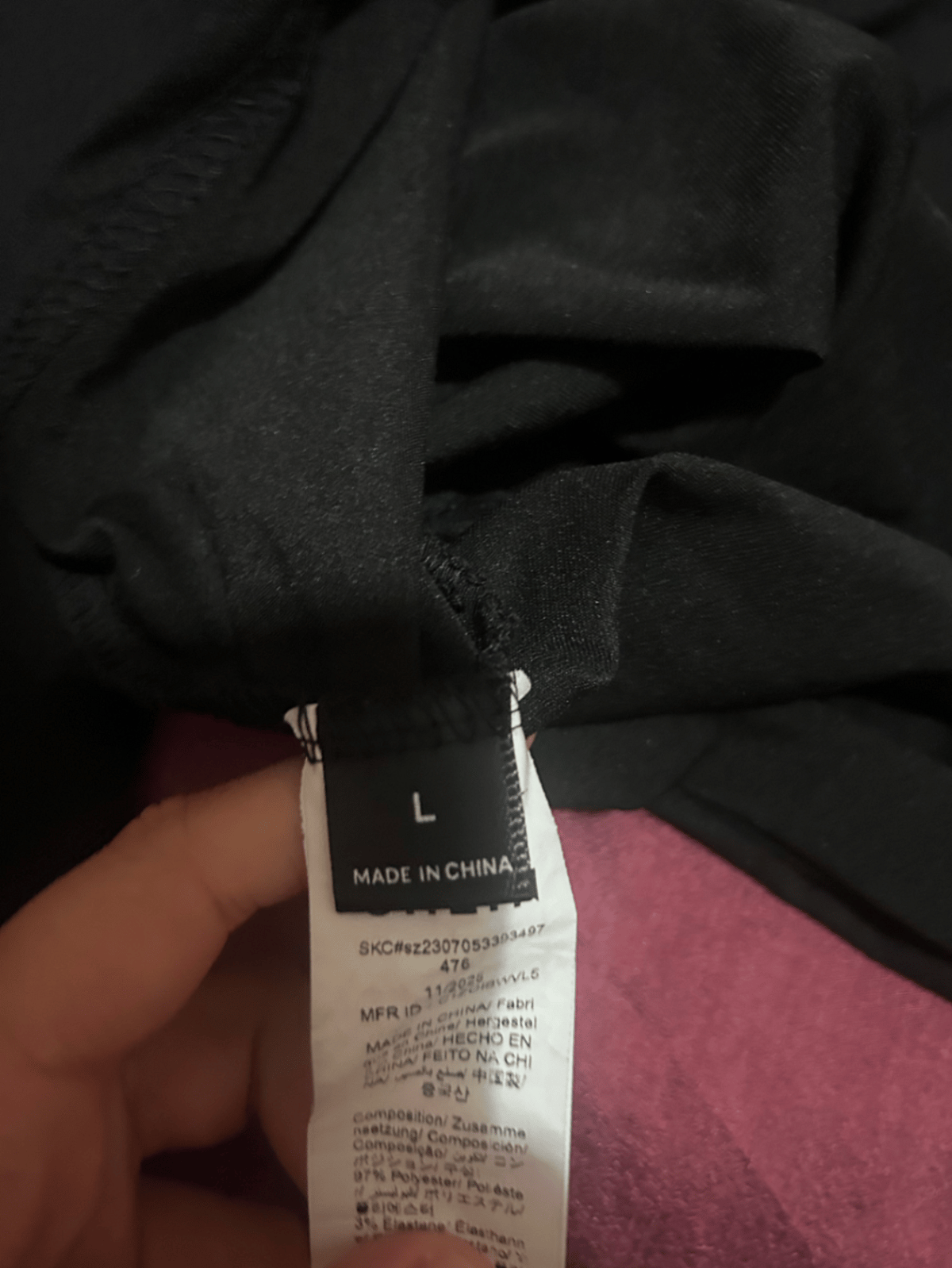 Black Long Sleeve Draped Top - photo 2