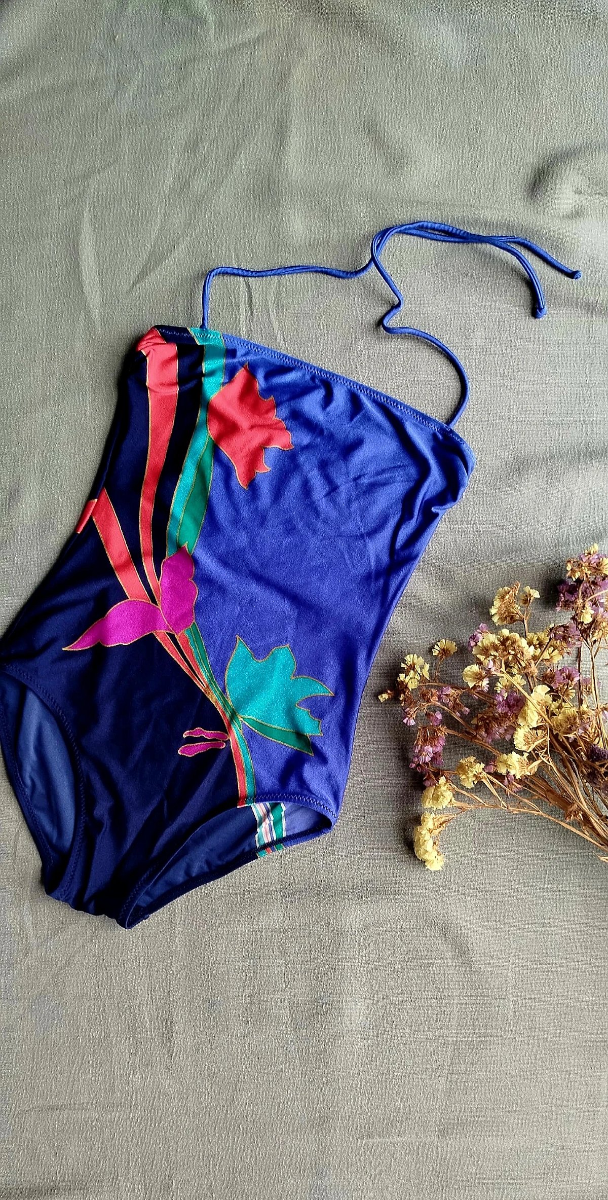 Retro Floral Halter Swimsuit, photo 2