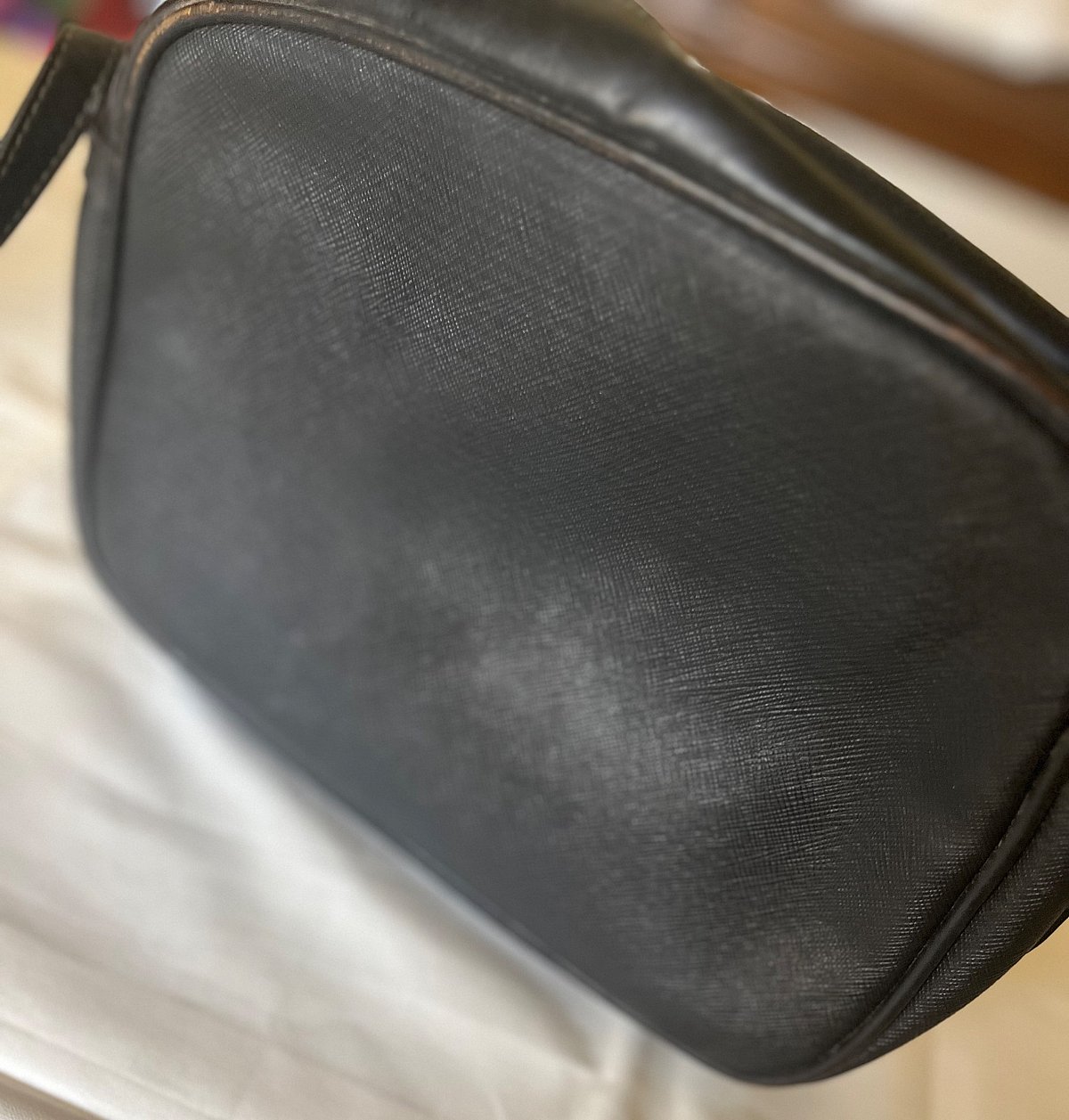  Yves Saint Laurent YSL Black Leather Crossbody Shoulder Bag  - photo 7