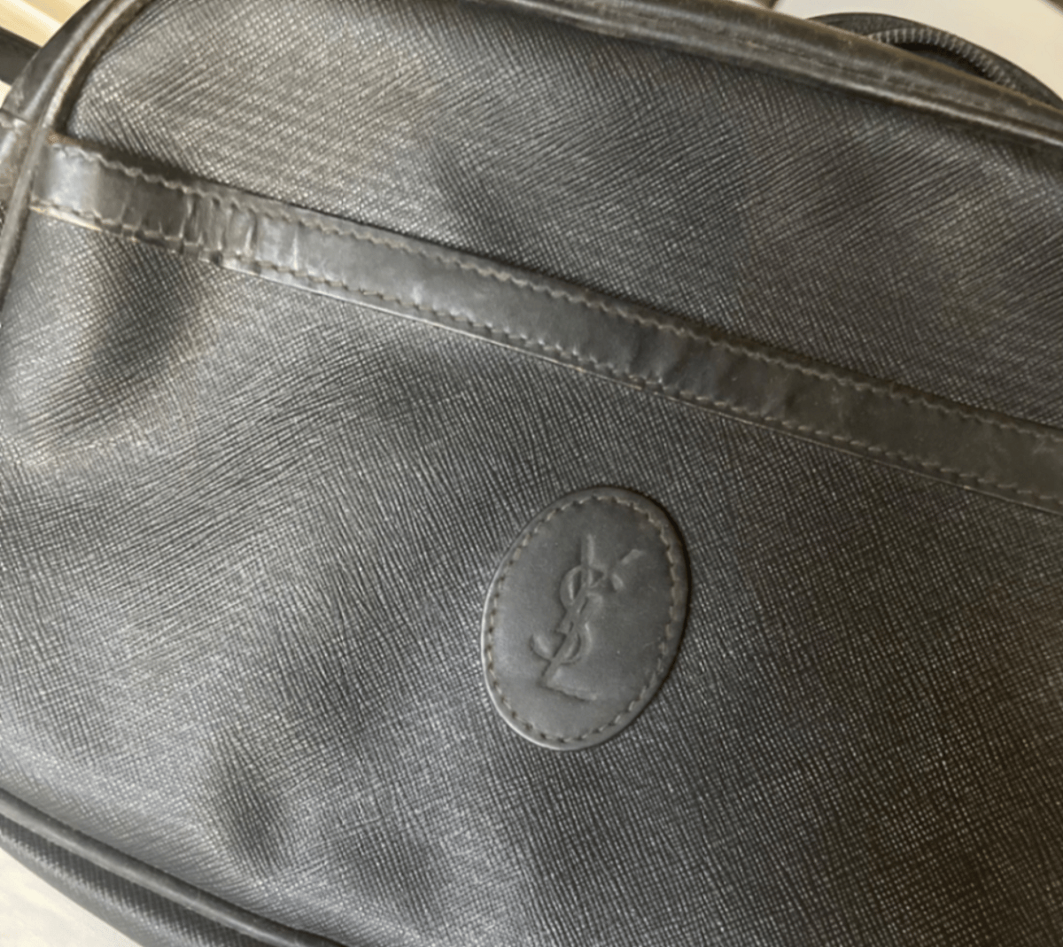  Yves Saint Laurent YSL Black Leather Crossbody Shoulder Bag  - photo 3
