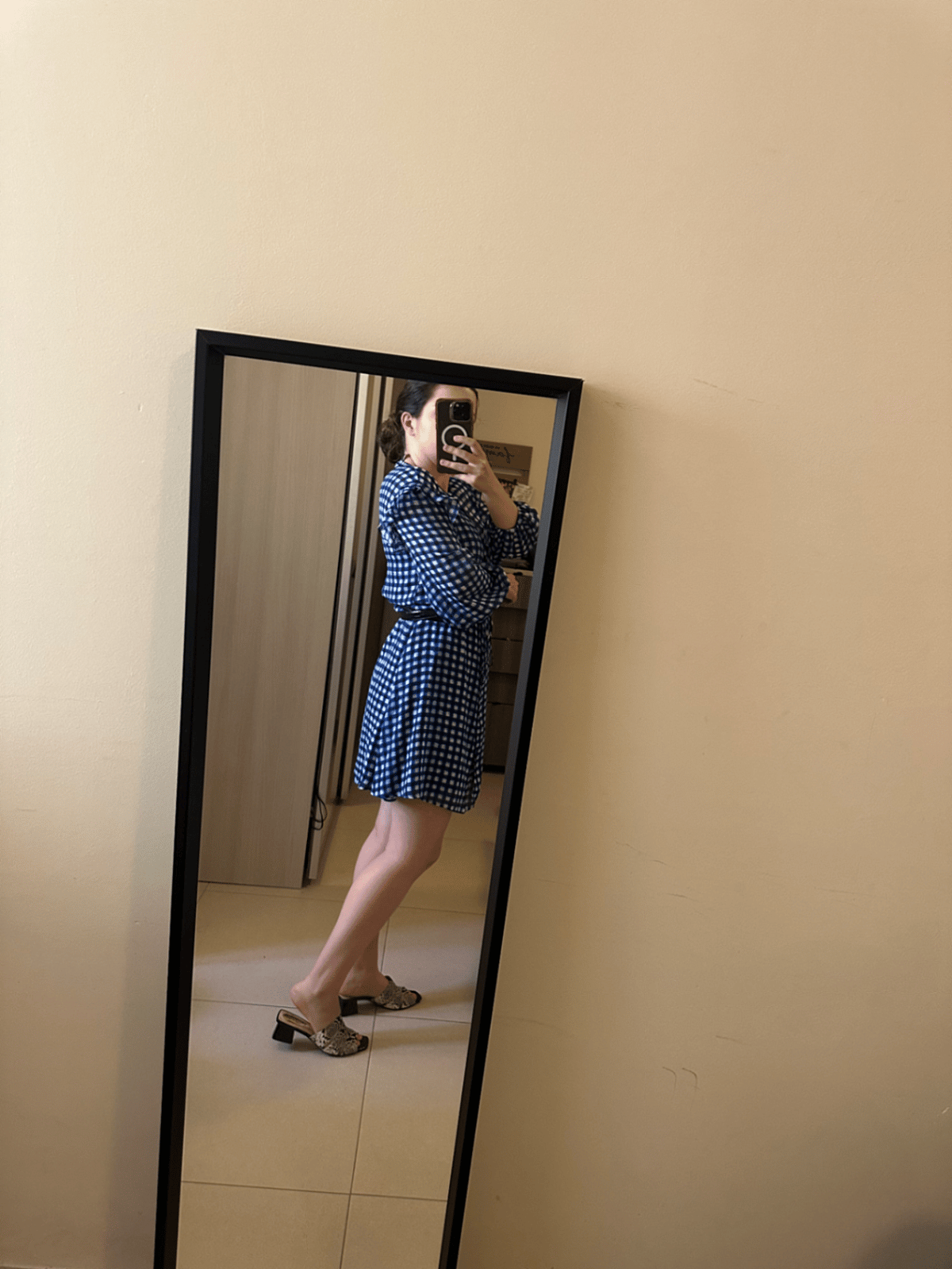 Gingham Check Ruffle Wrap Dress, photo 5
