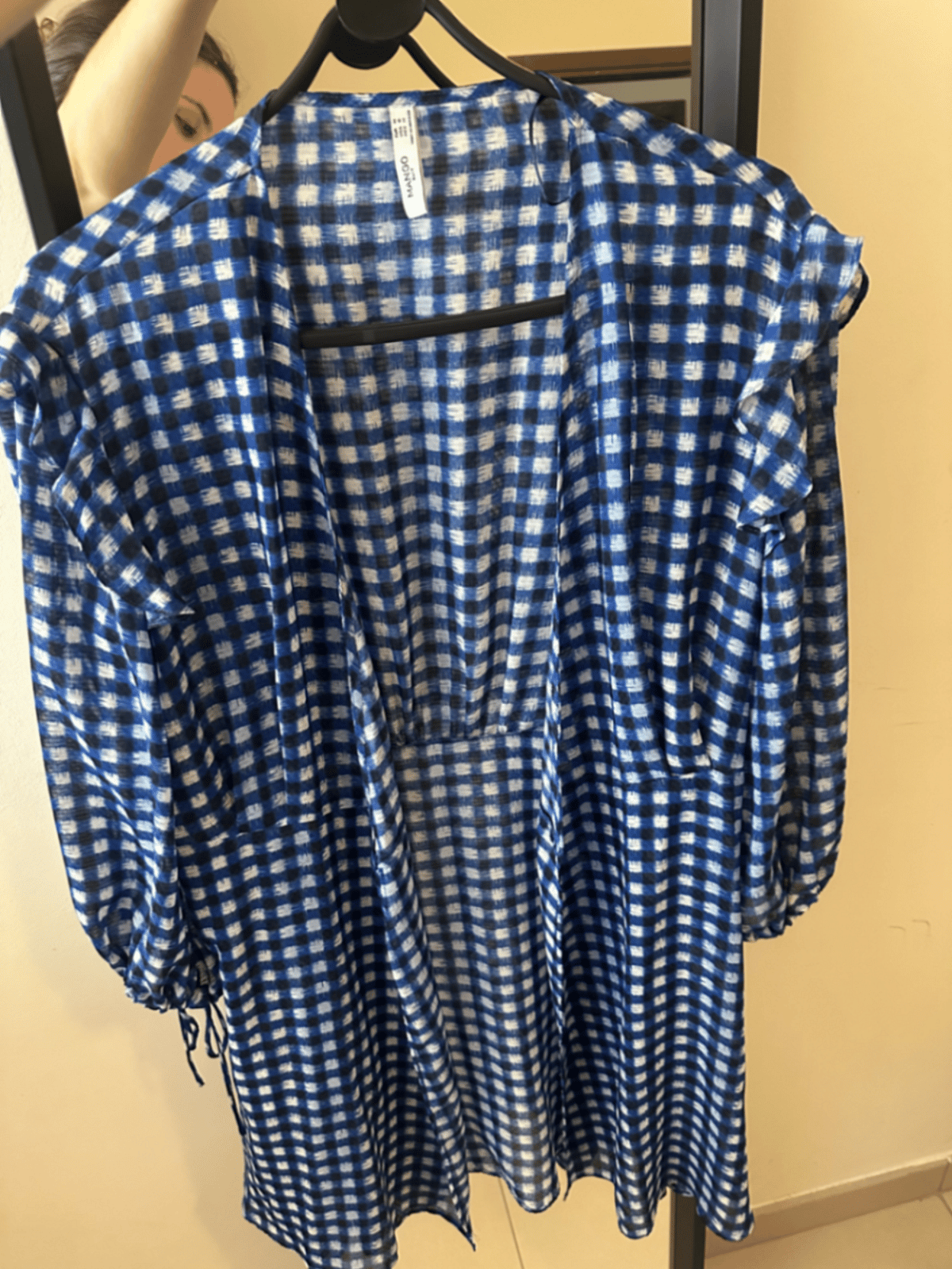 Gingham Check Ruffle Wrap Dress, photo 6