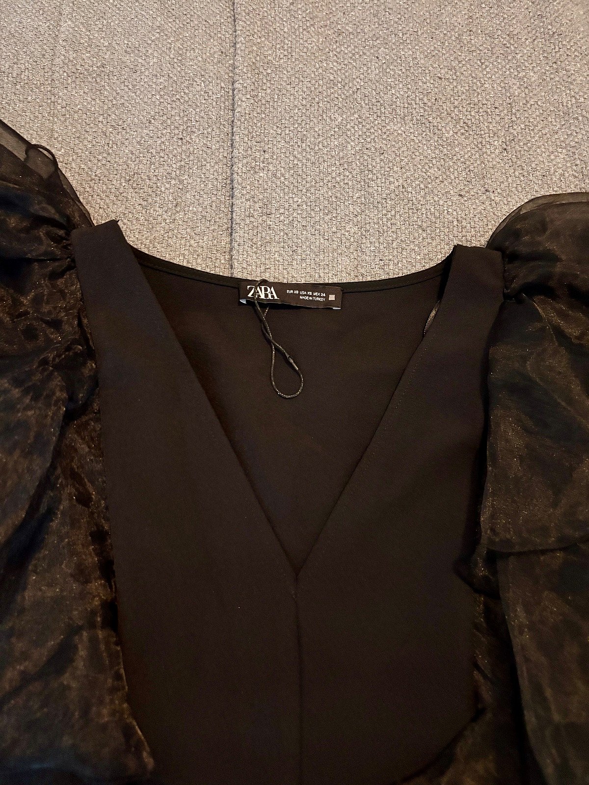Black Ruffle Sleeve Mini Dress, photo 3