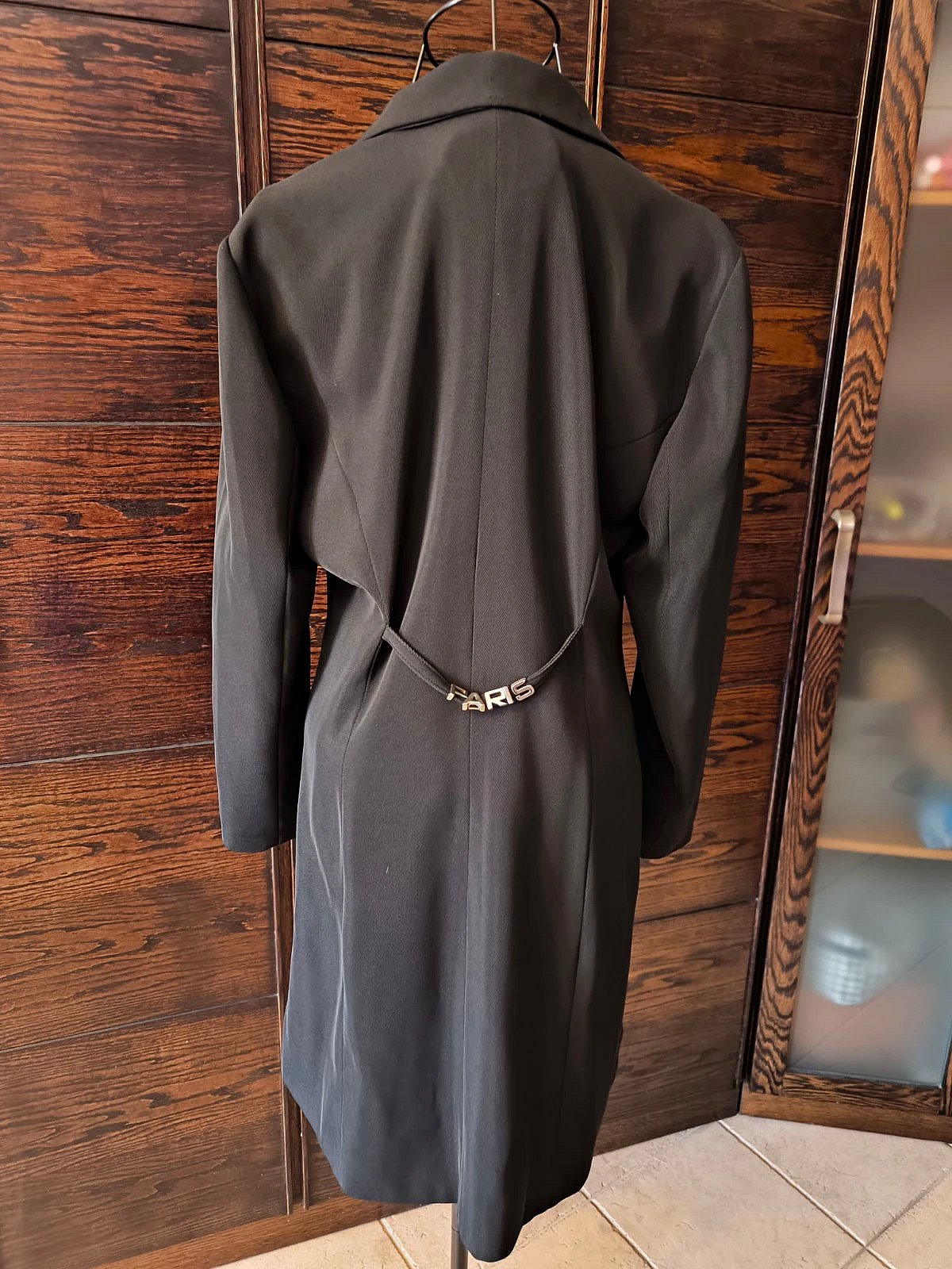 Black tailored long-line coat, photo 2