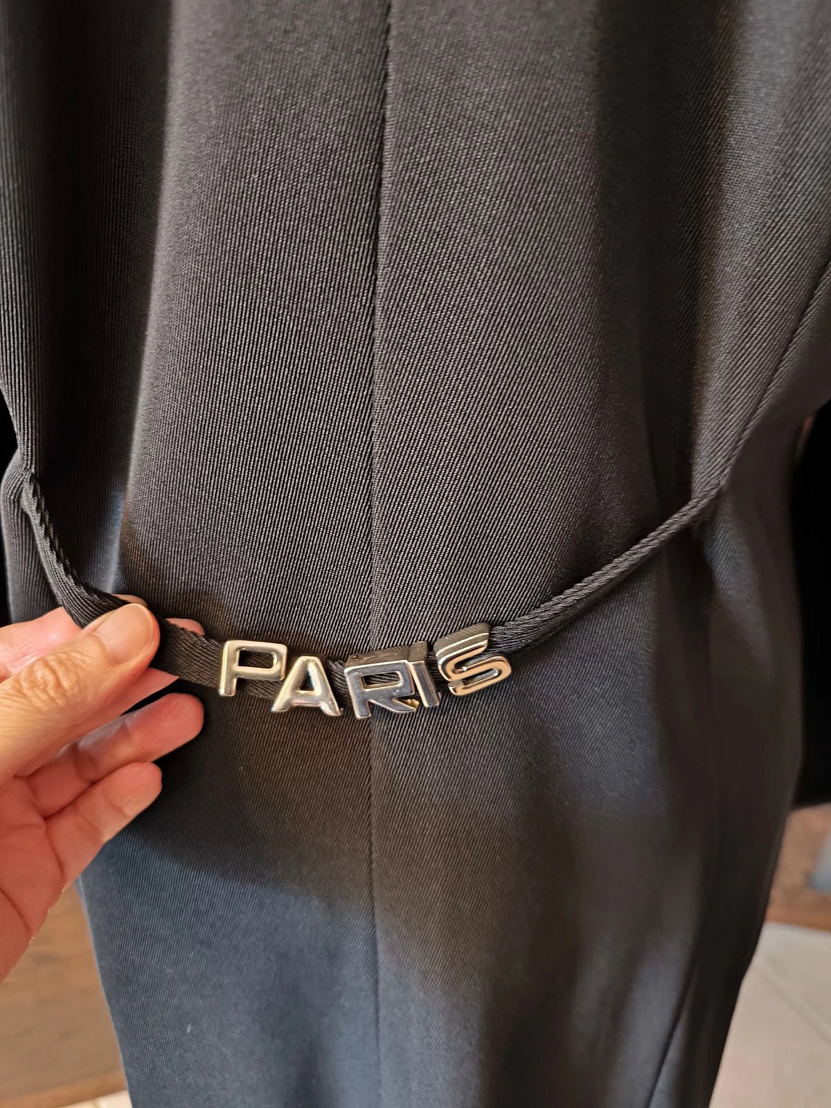Black tailored long-line coat, photo 3
