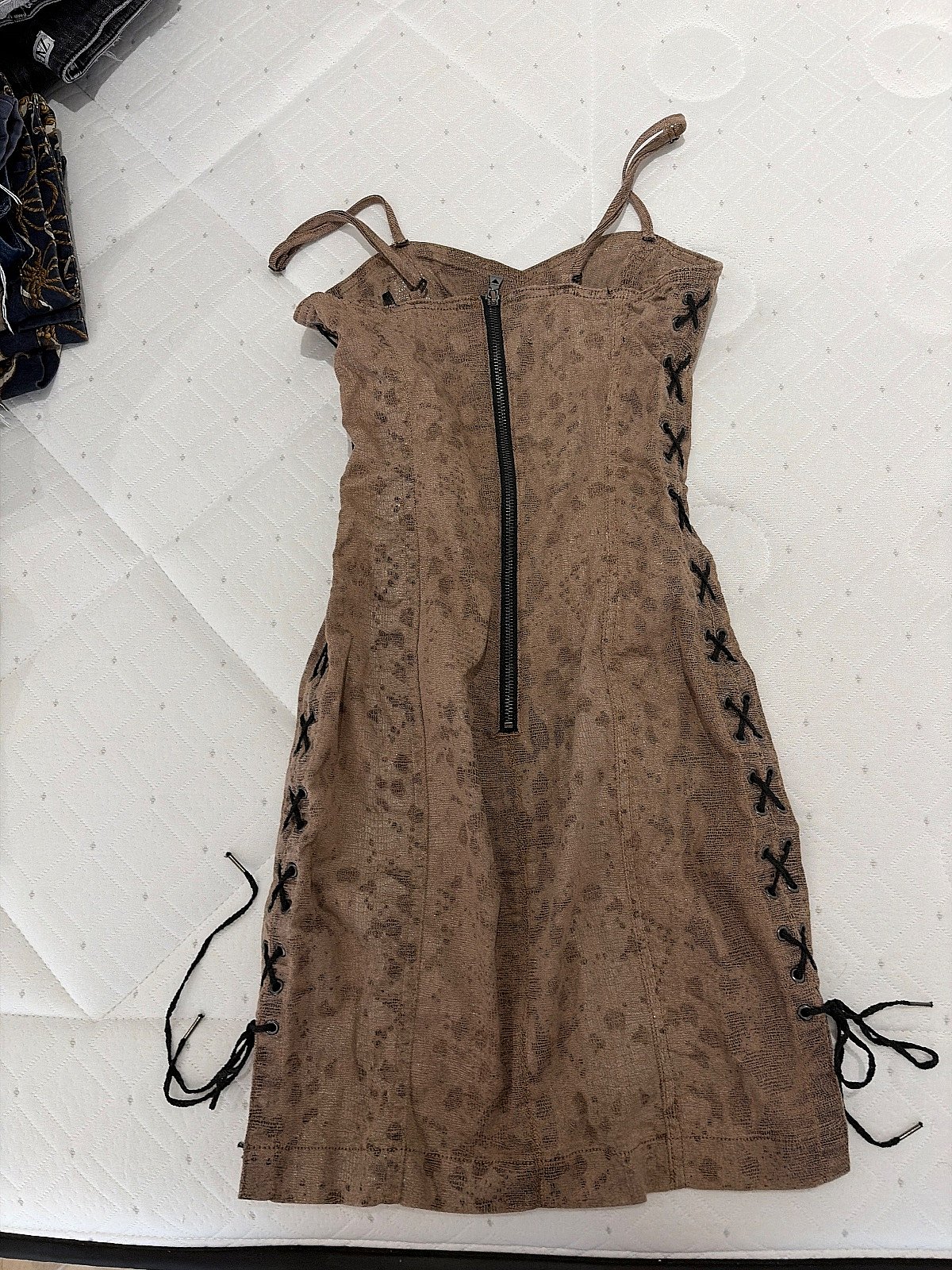 Guess lace-up animal print dress - photo 2