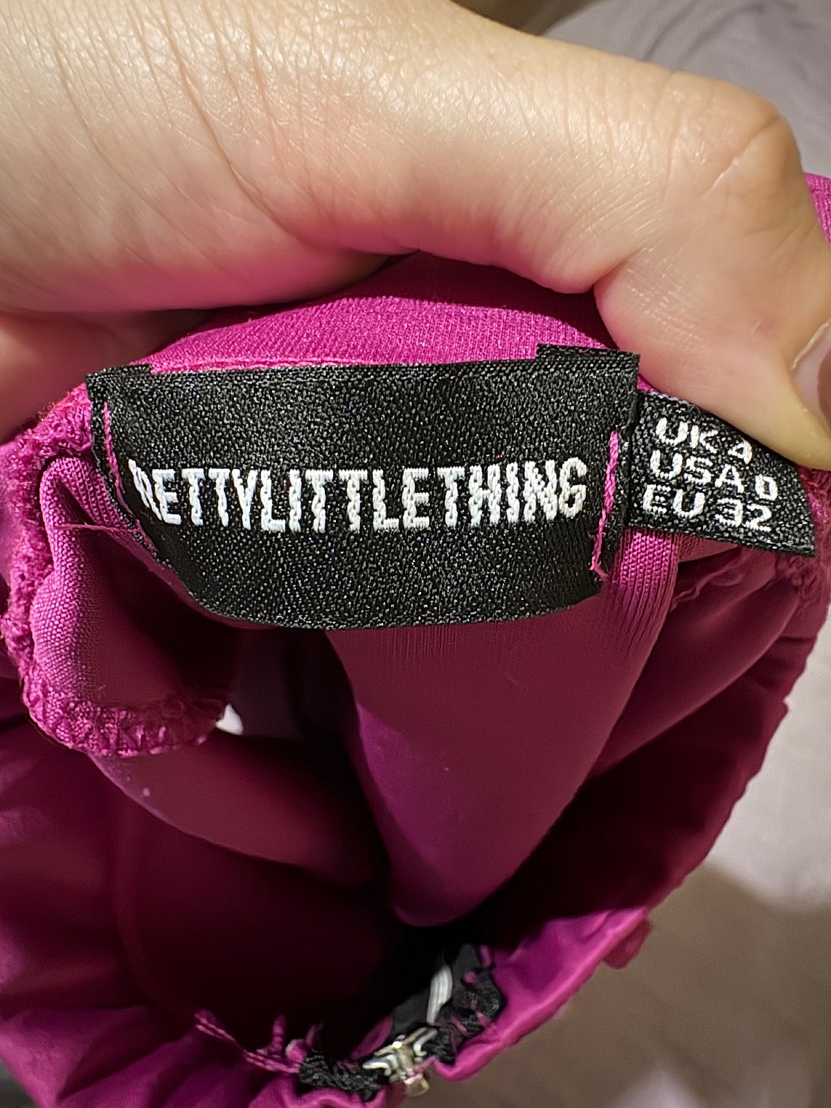 PrettyLittleThing Pink Zip Skirt, photo 3