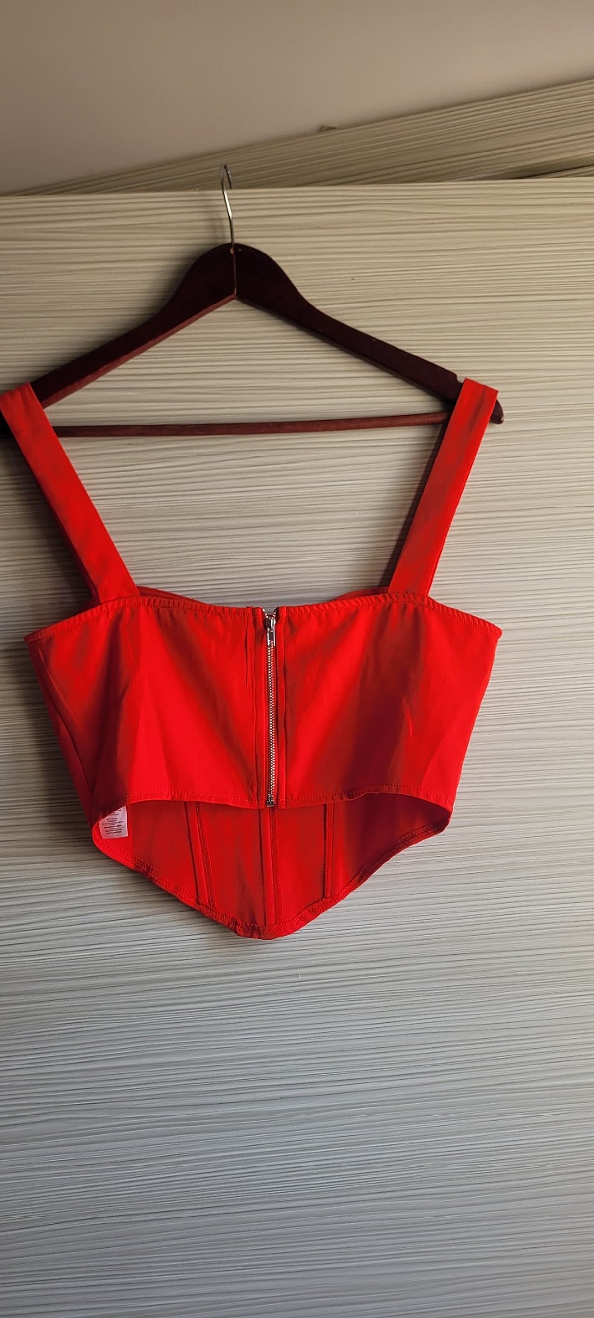 Red Corset Style Crop Top, photo 2