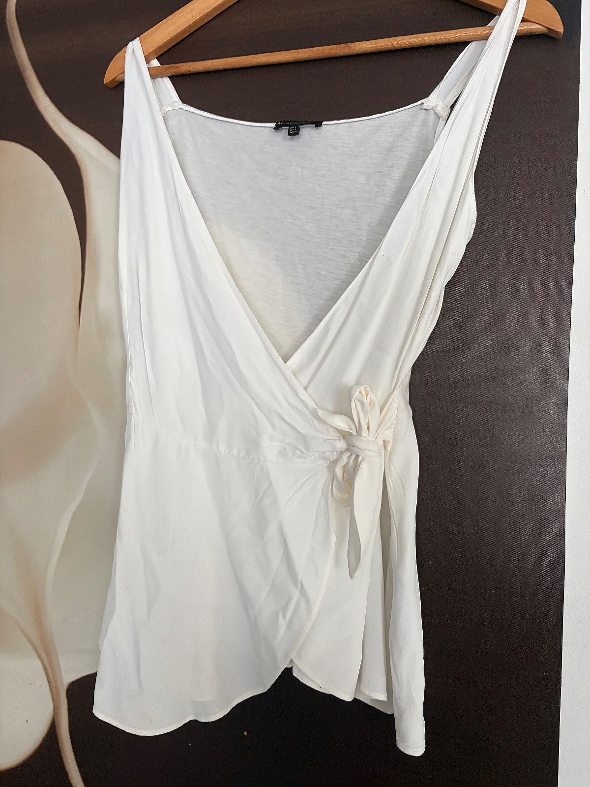 Massimo Dutti white wrap top, photo 4
