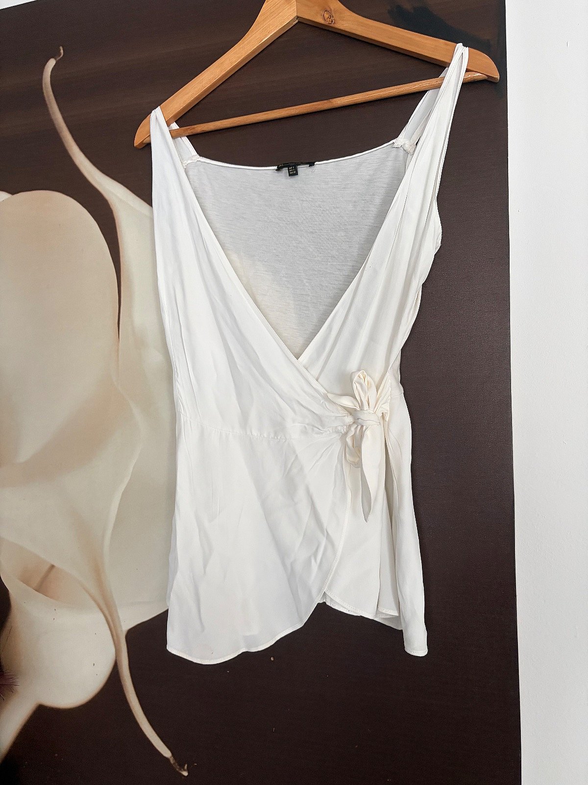 Massimo Dutti white wrap top, photo 3