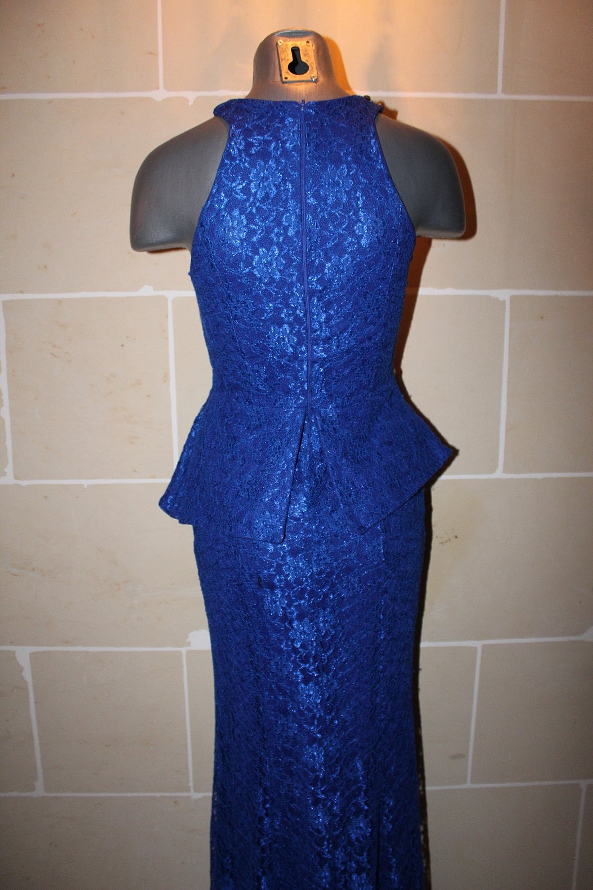 Royal Blue Lace Evening Dress EU38, photo 6