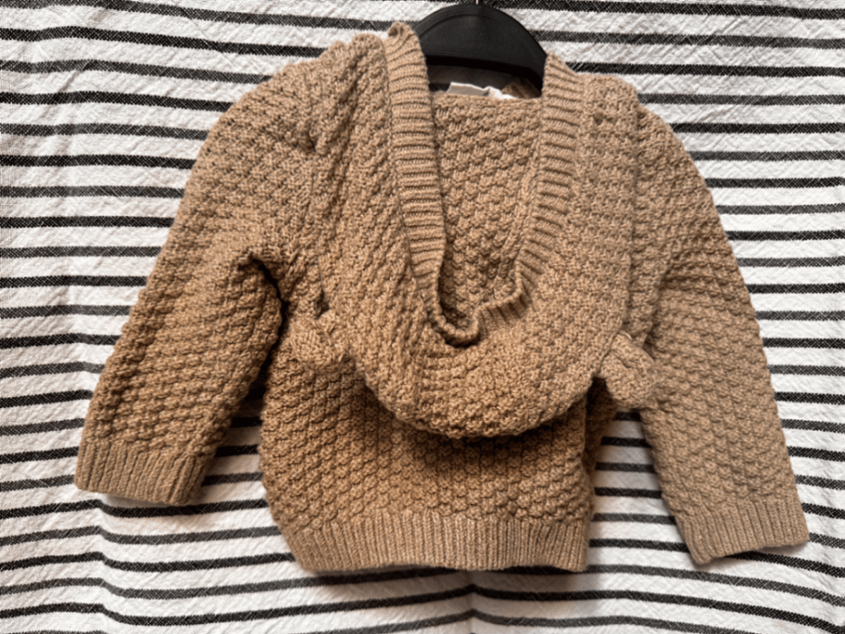 Knitted Hooded Baby Cardigan, photo 2