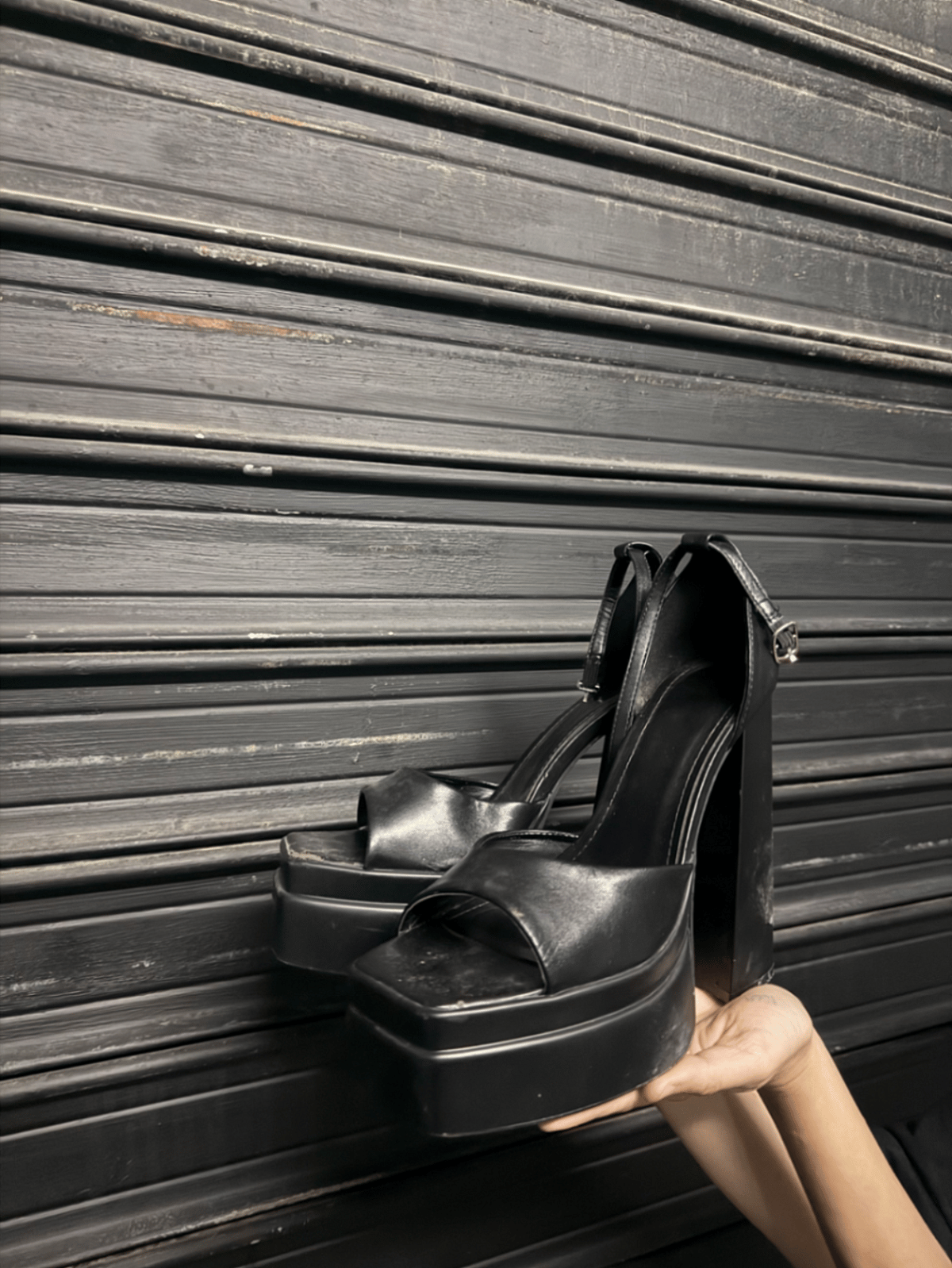 Black Platform High Heels - photo 2