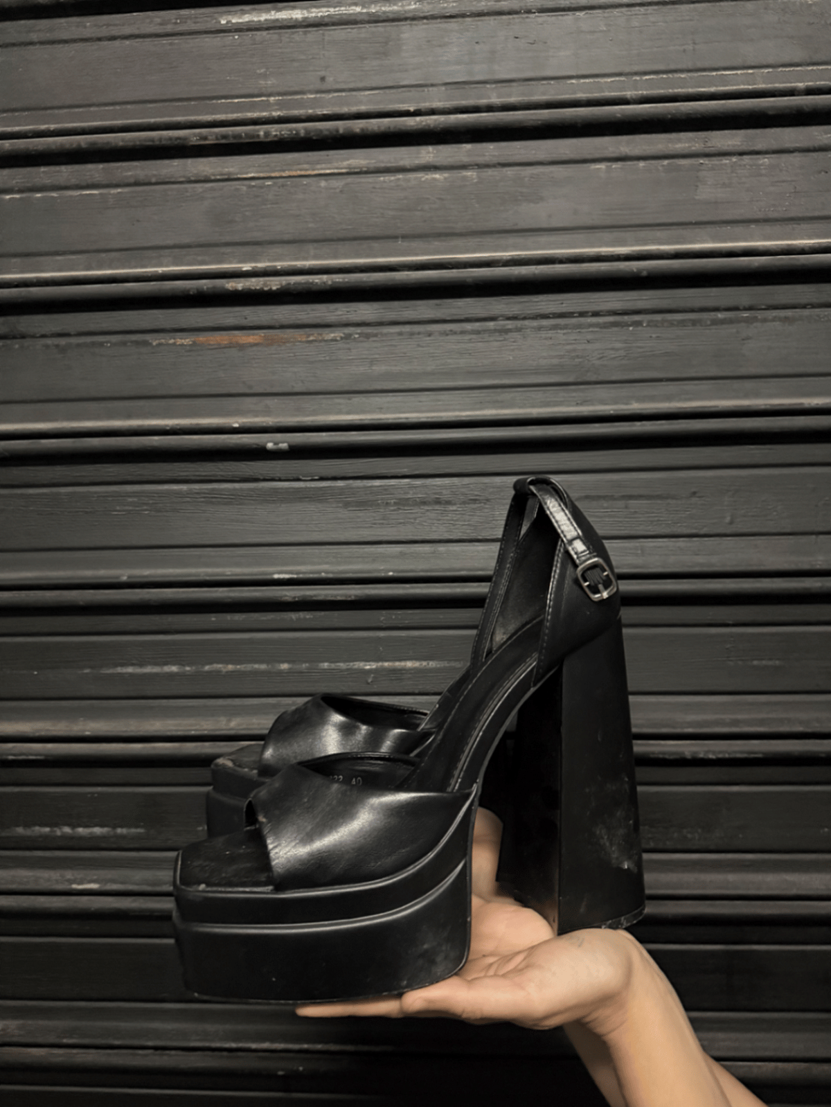 Black Platform High Heels - photo 3