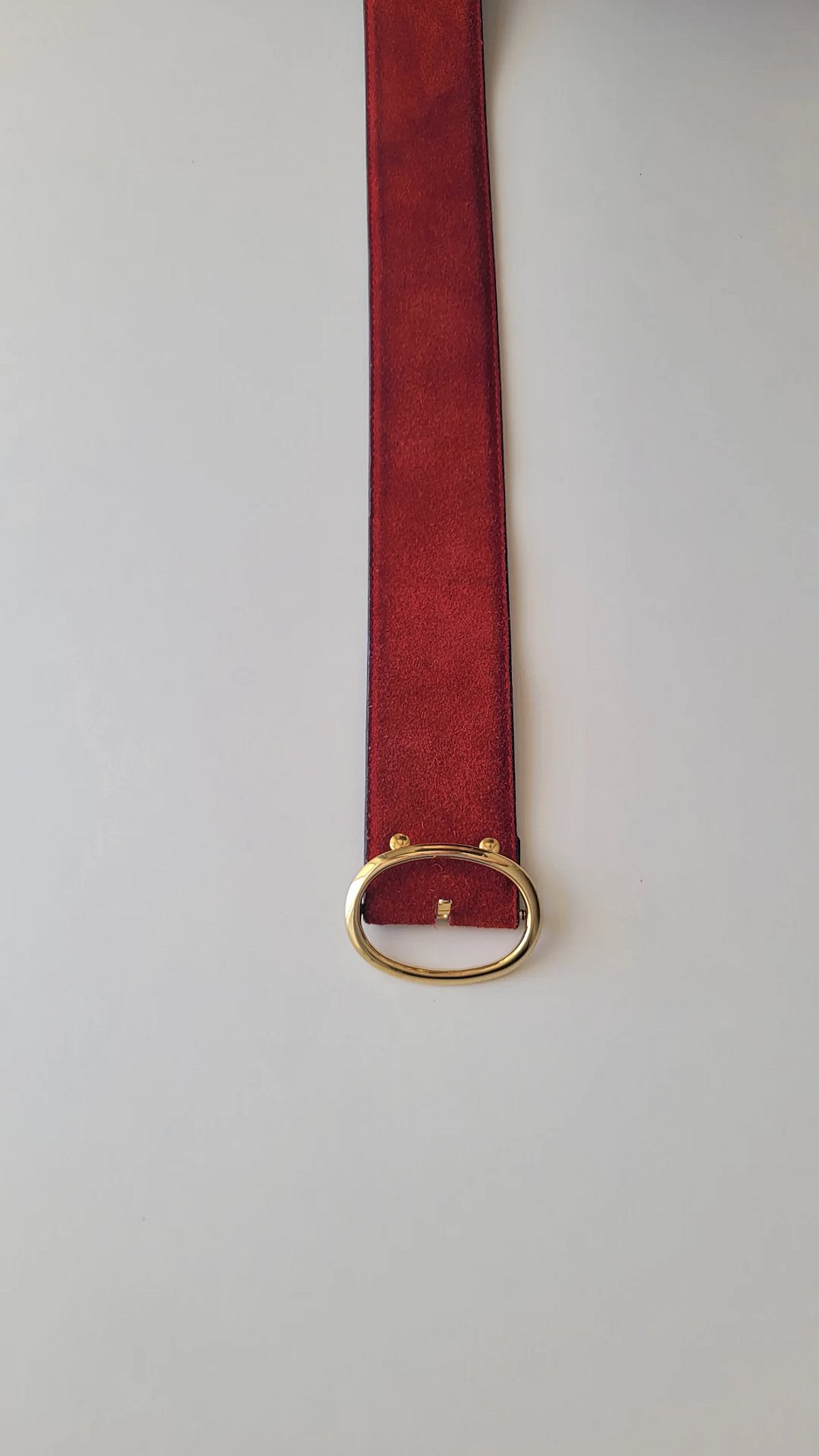 Red Suede Leather Belt, photo 3