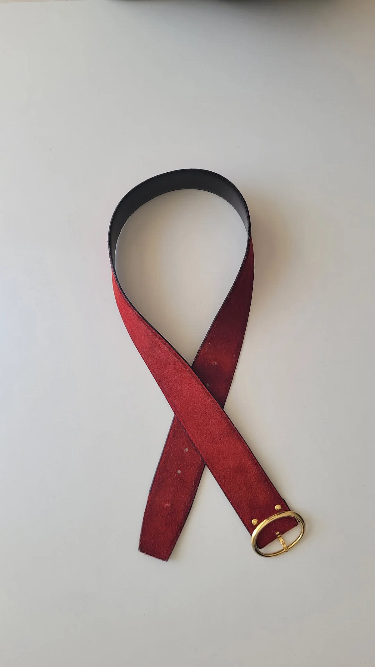 Red Suede Leather Belt, photo 2