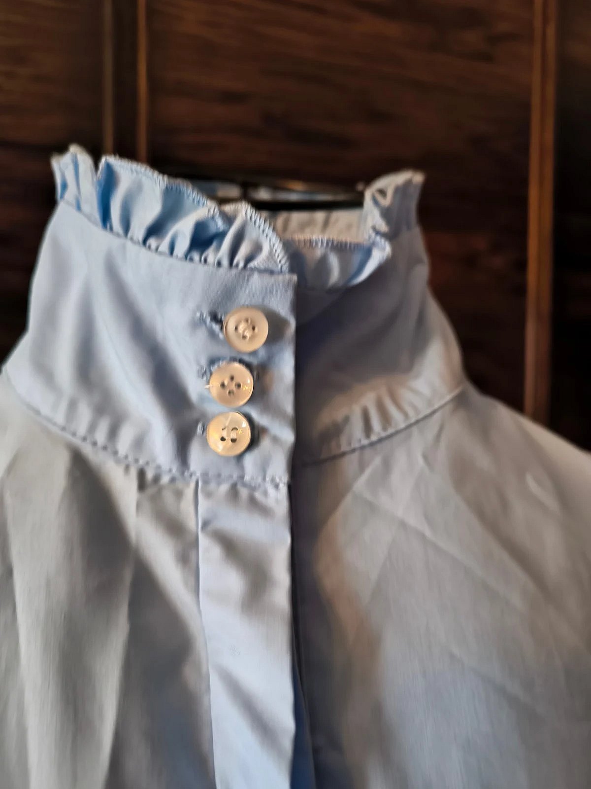 Light blue ruffle sleeve blouse, photo 5