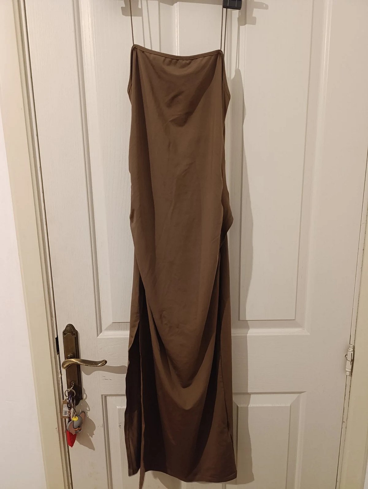 Brown twist-back maxi dress, photo 2