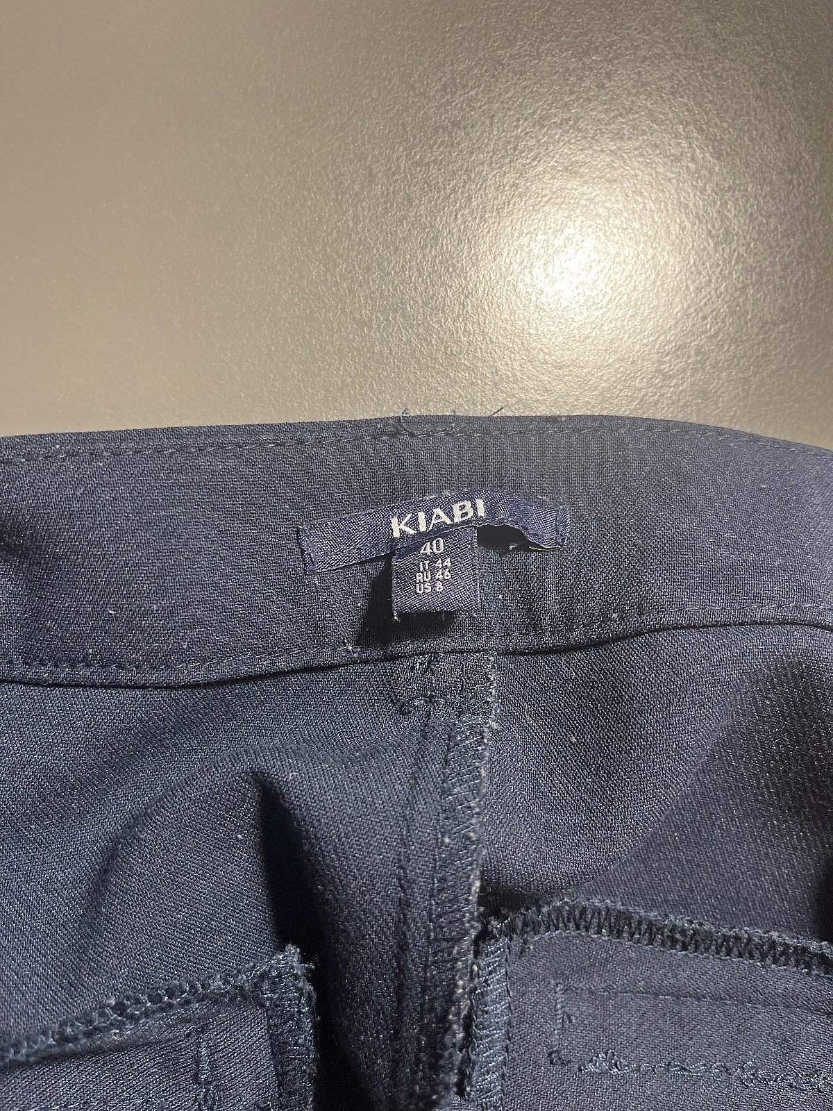 Smart navy split hem trousers, photo 2