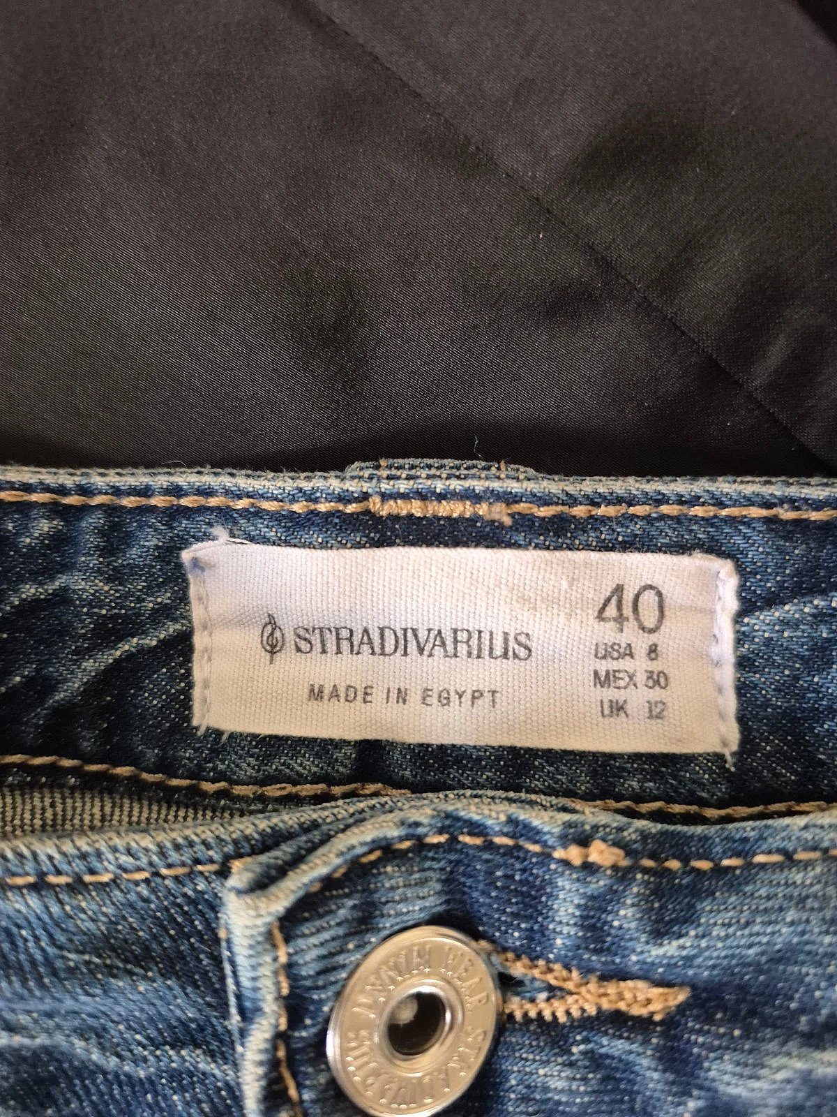 Stradivarius denim mini skirt with internal shorts, photo 7