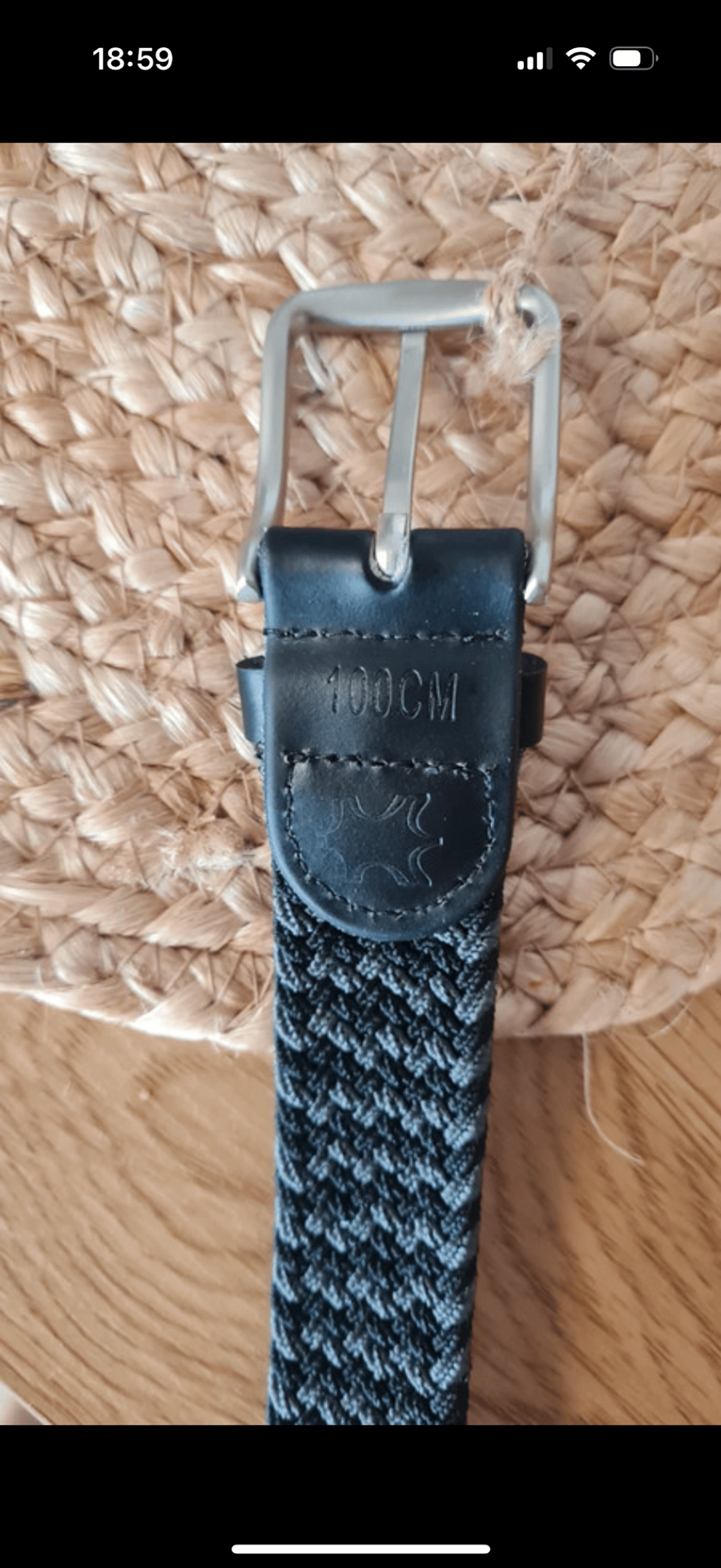 Unisex Extar Black and Grey Woven Belt, photo 3