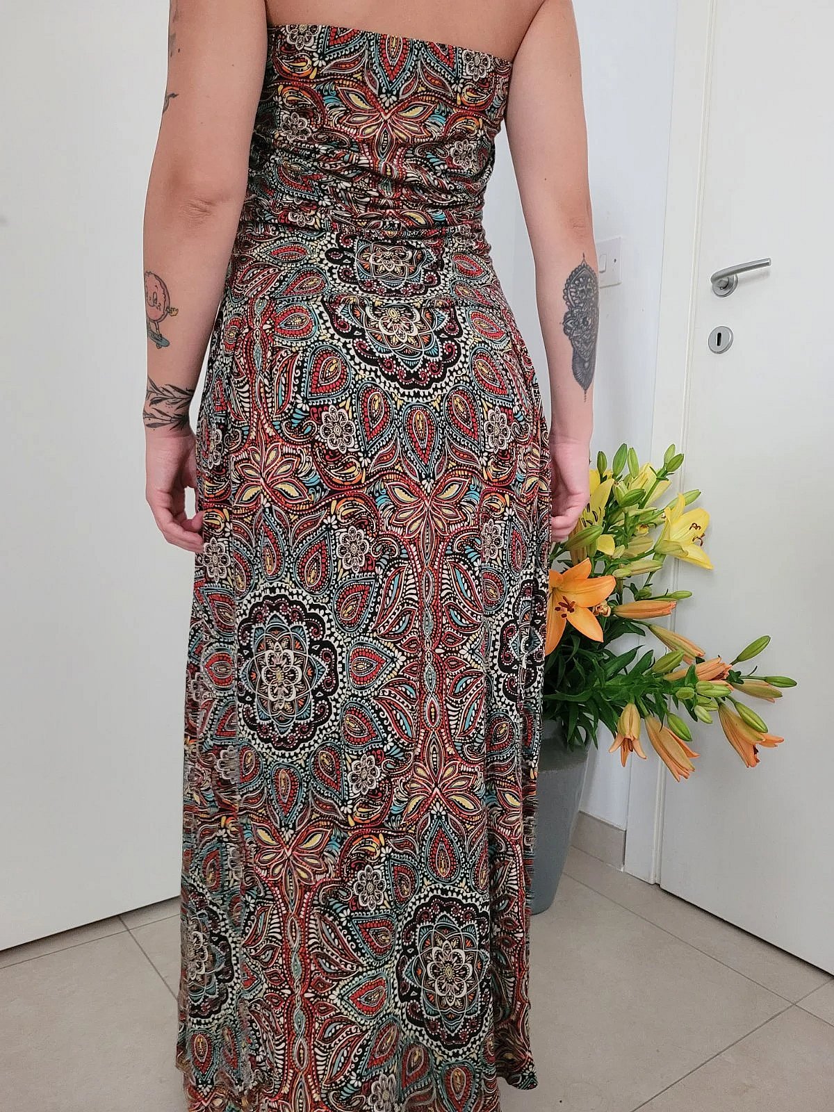 Colourful maxi dress with mandalas - photo 3