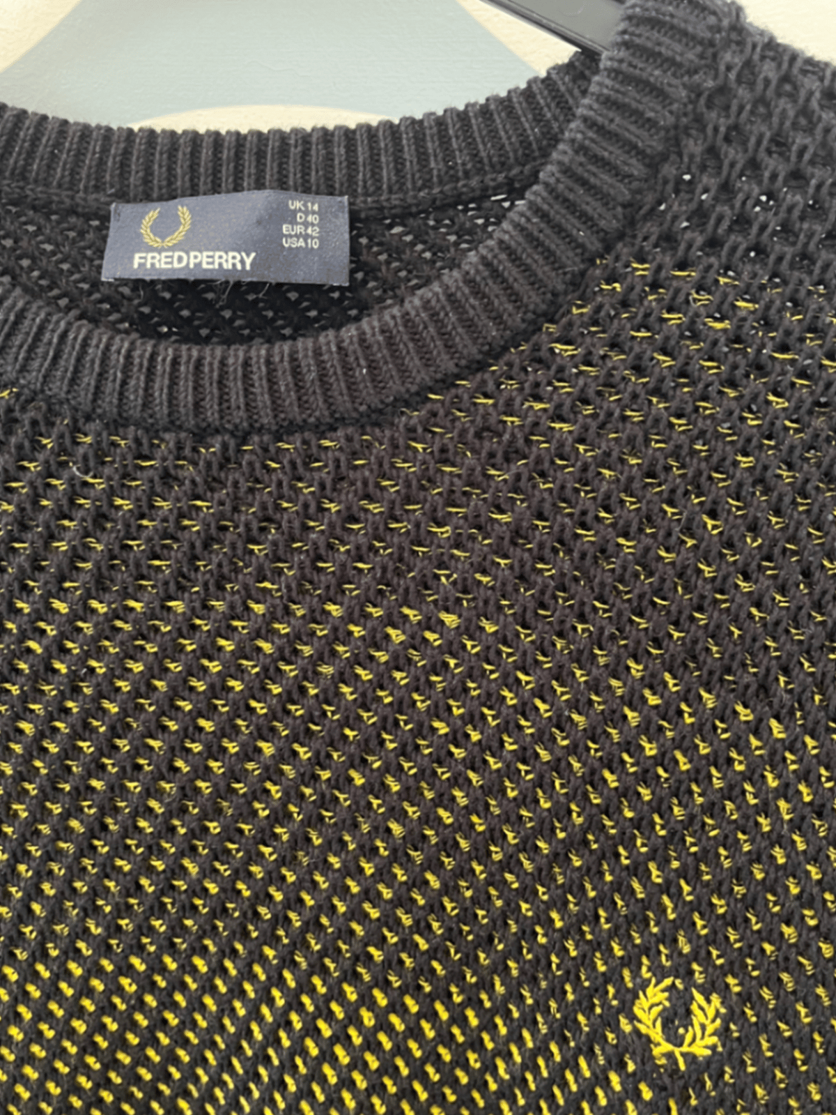 Fred Perry Black Knit Jumper, photo 2