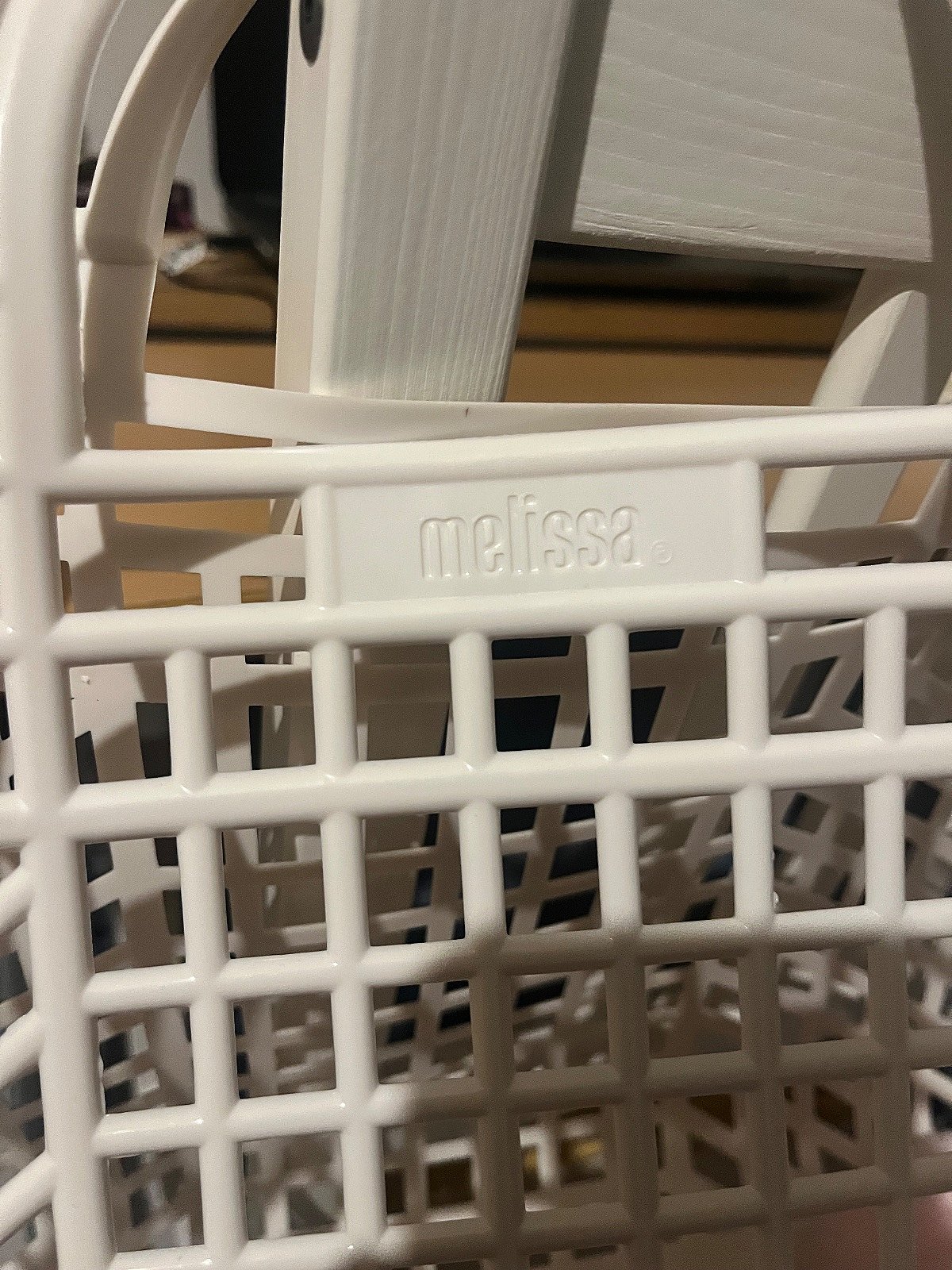 Melissa white plastic basket bag - photo 5