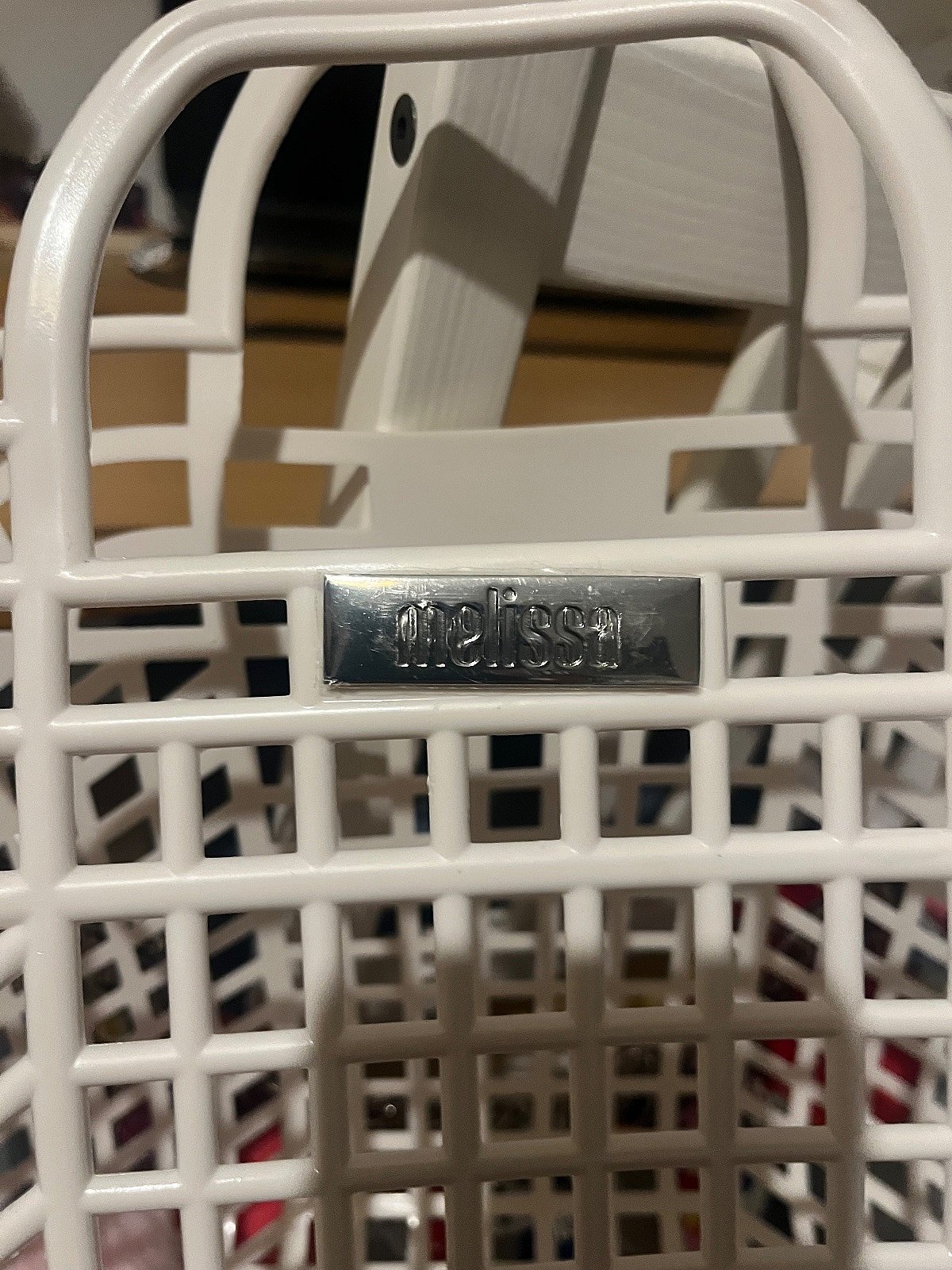 Melissa white plastic basket bag - photo 7