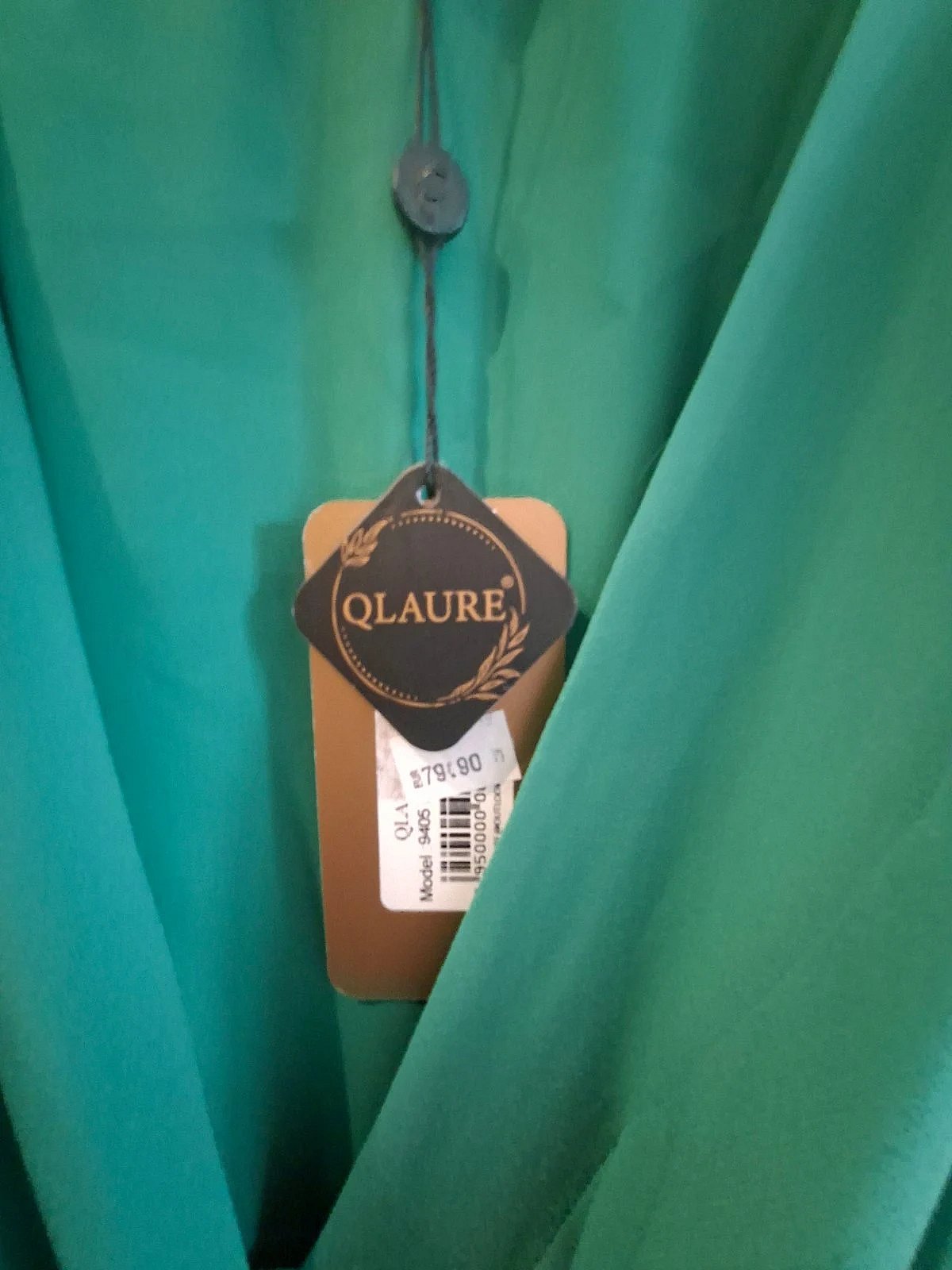 Green belted midi dress, photo 3