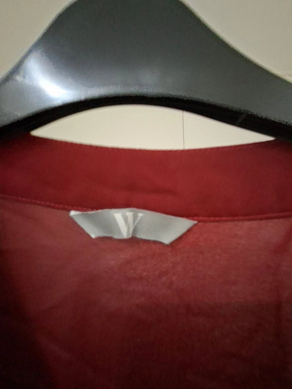 Burgundy tie-neck long sleeve blouse, photo 3