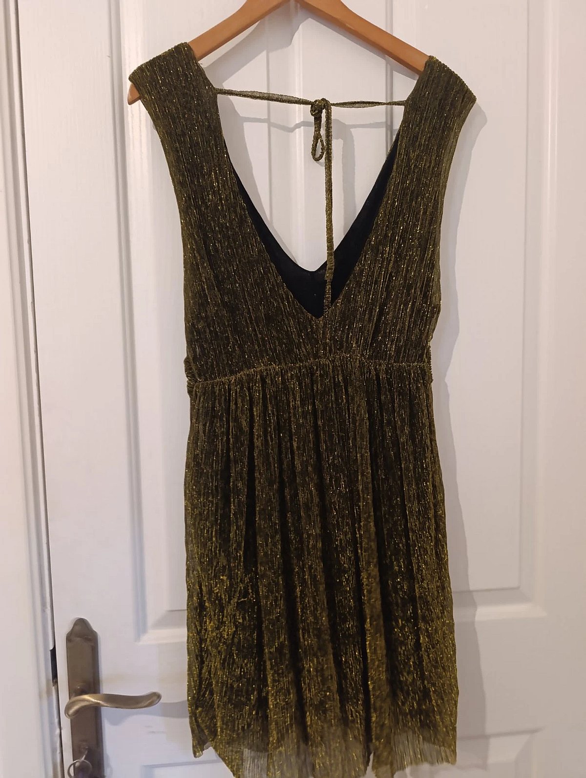 Metallic gold party mini dress, photo 2