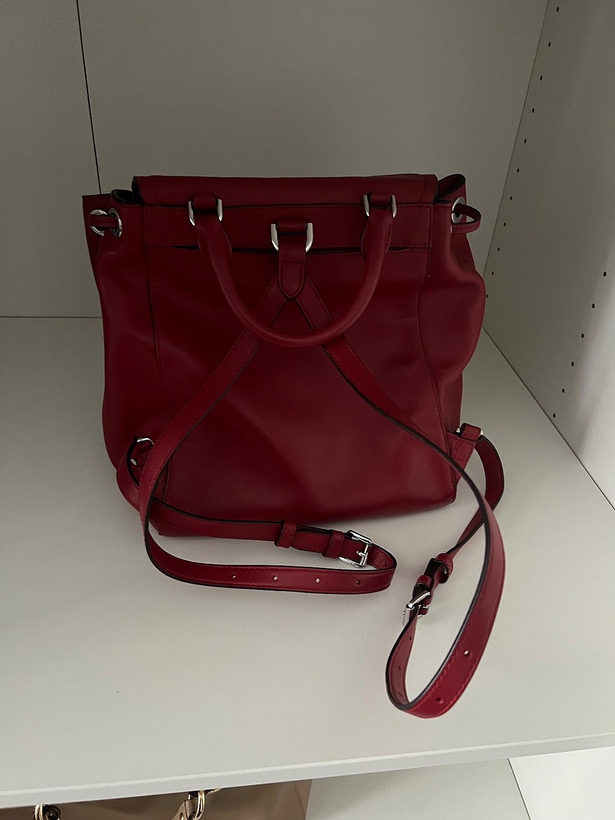 Michael Kors Red Leather Backpack, photo 3