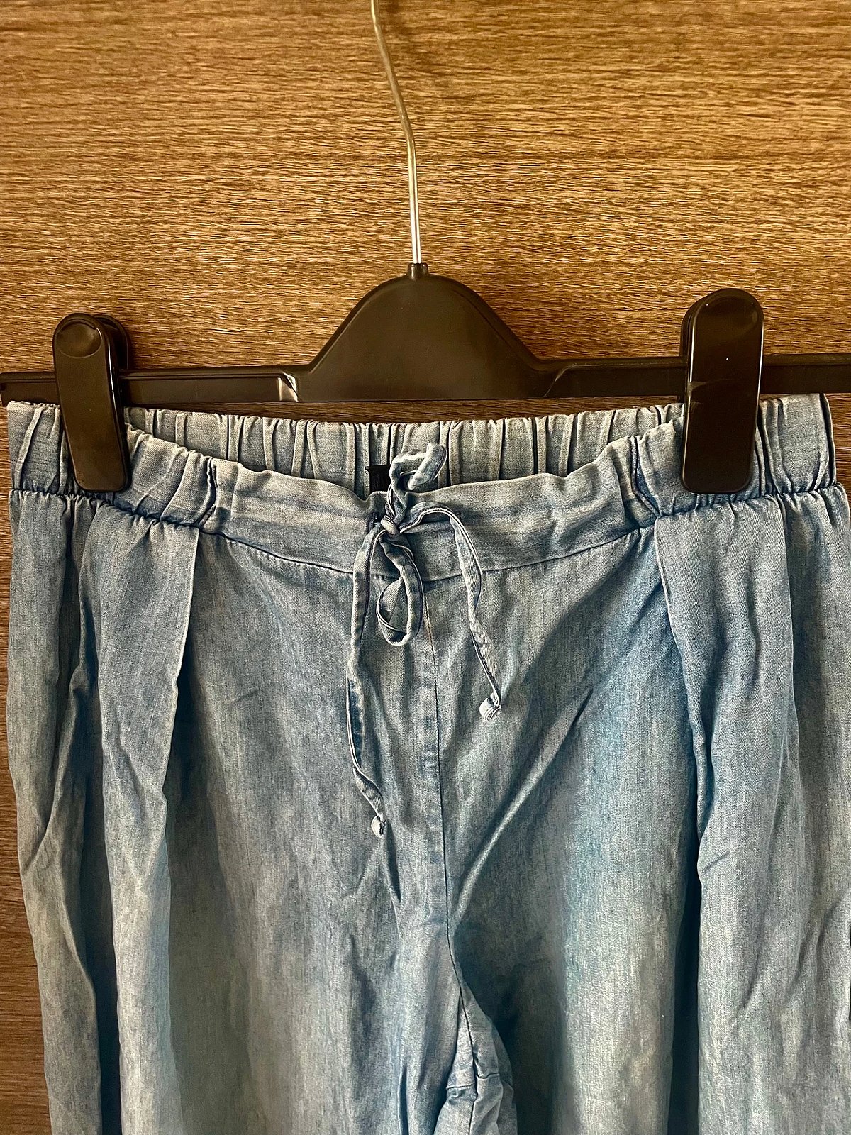 Lightwash Drawstring Wide Leg Trousers - photo 2