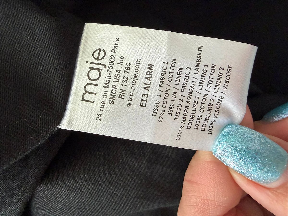 Maje Quilted Shoulder Black Coat, photo 3