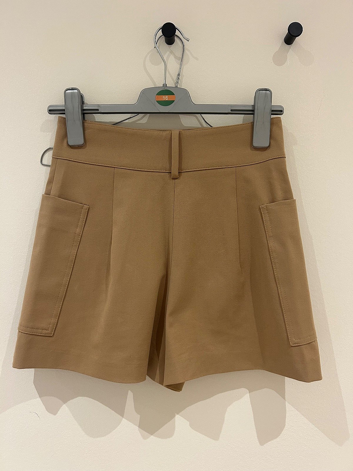 Zara Tailored High-Waisted Camel Shorts, photo 3