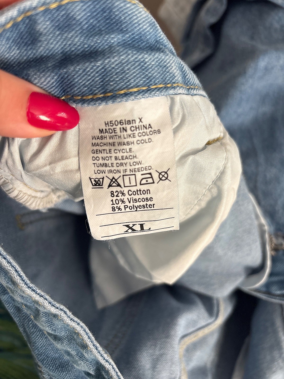 Jeans larghi blu a vita alta, foto 2