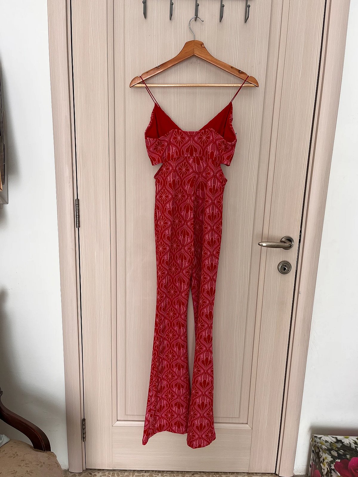 Mono rojo estampado con aberturas de Zara, foto 2