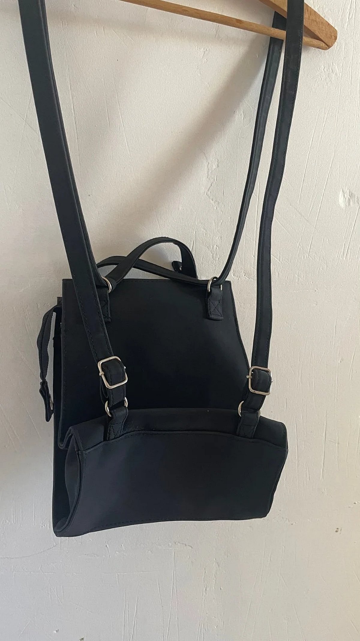 Black Adjustable Backpack/Purse, photo 2