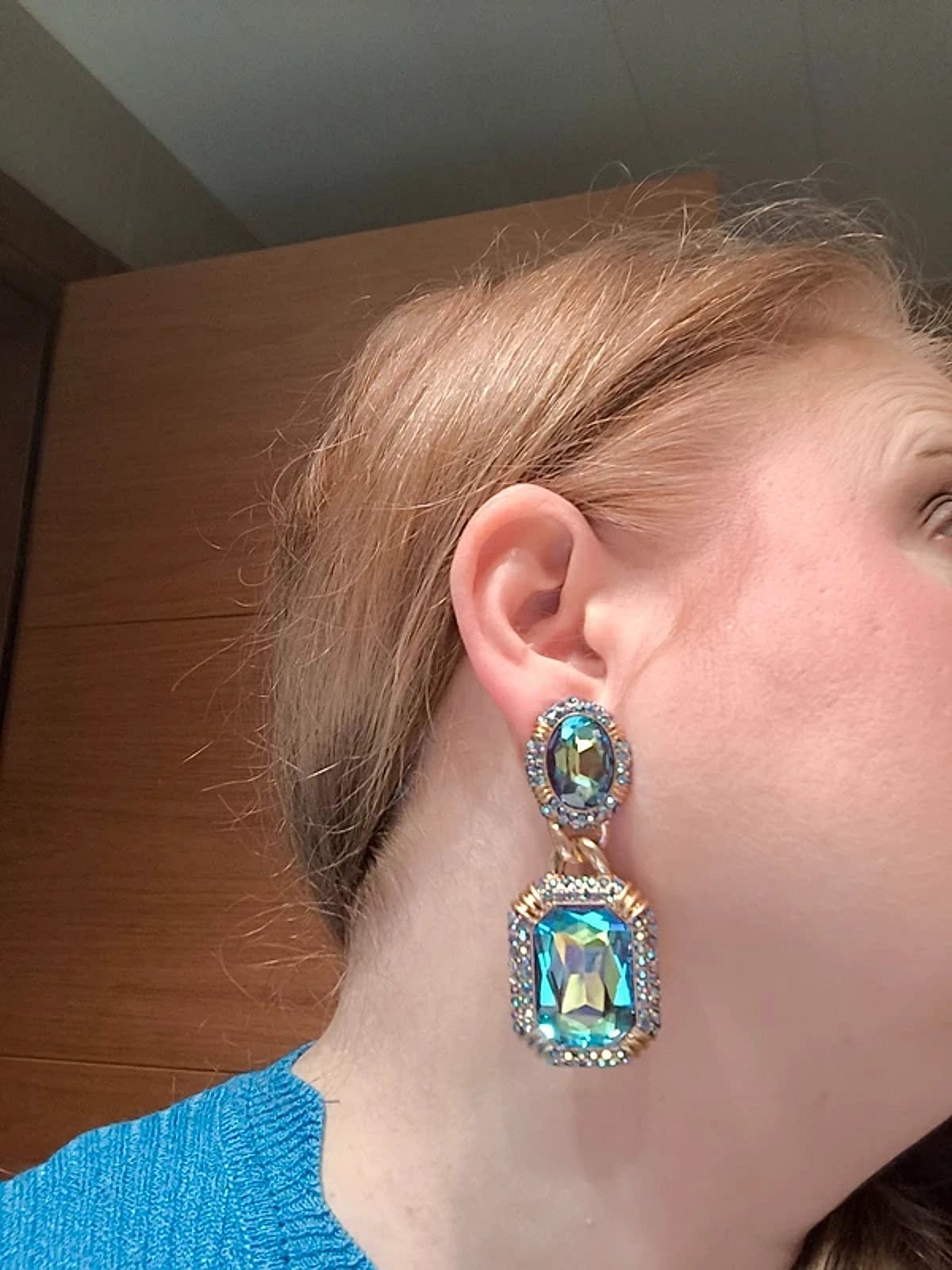 Crystal statement drop earrings, photo 2