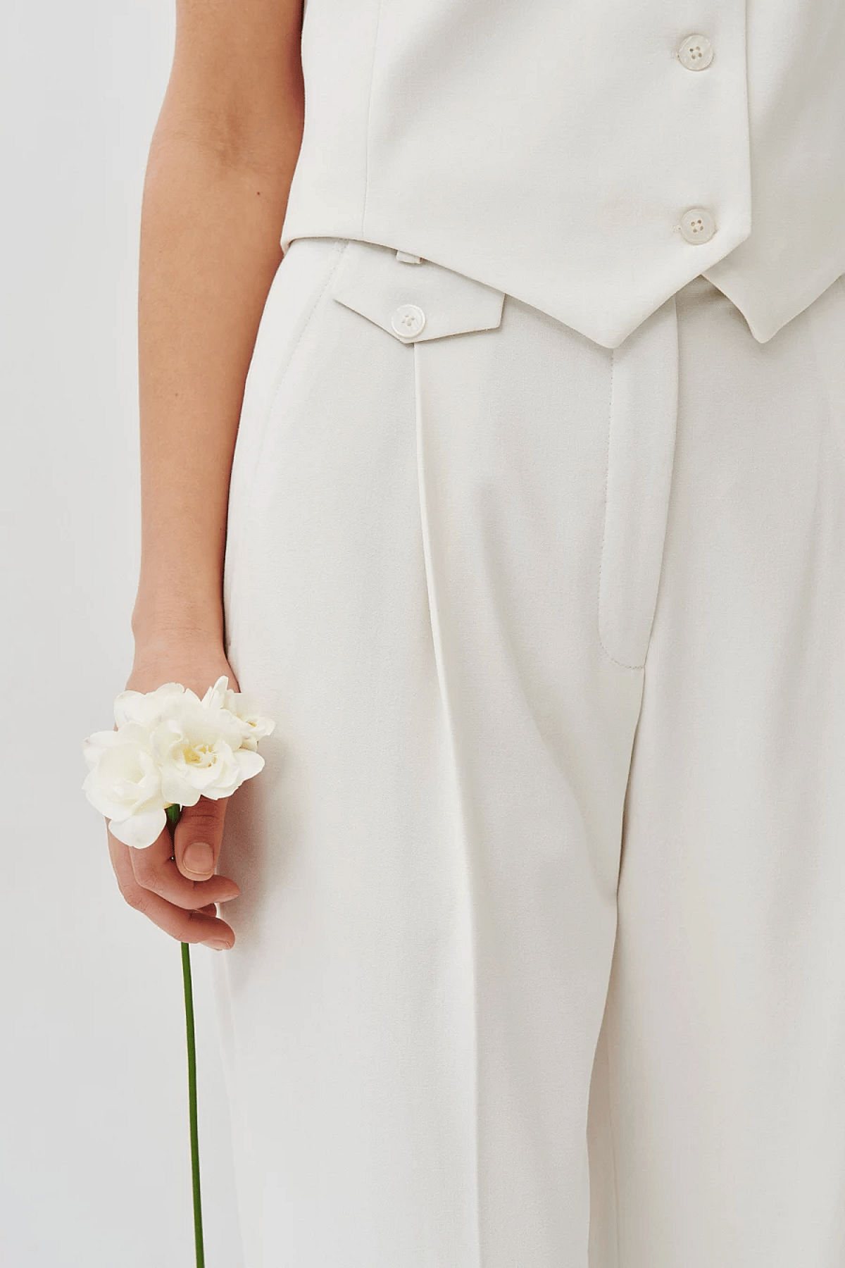 Cream long palazzo pants, photo 3