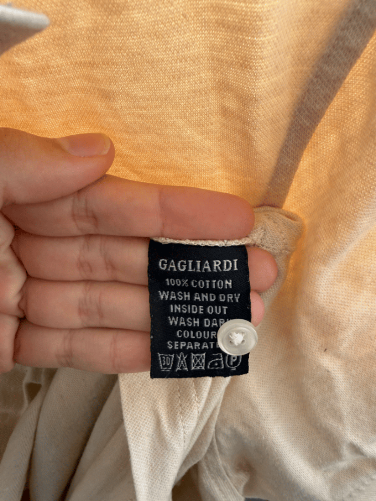 Polo Gagliardi Crema Manga Corta, foto 4